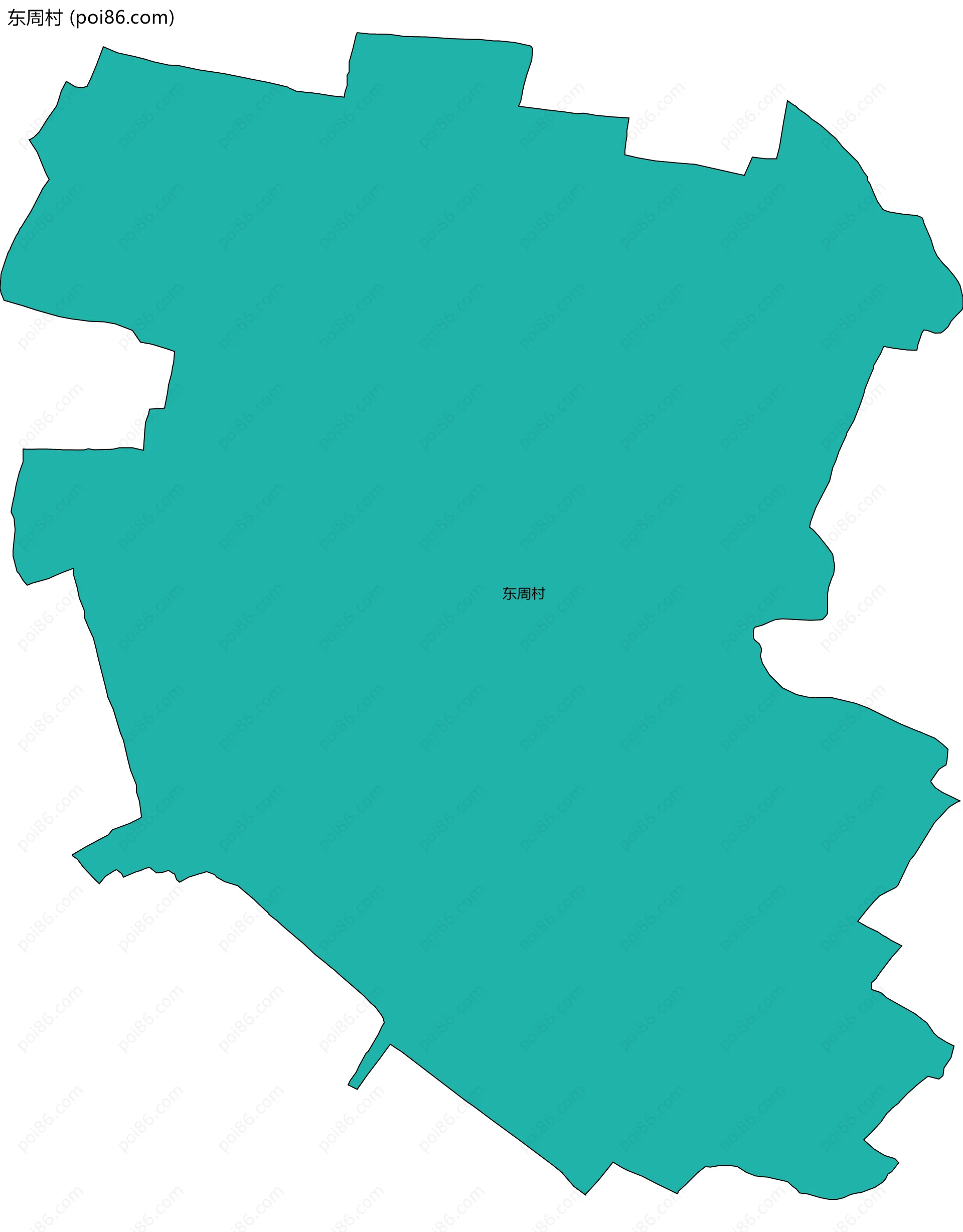 东周村边界地图