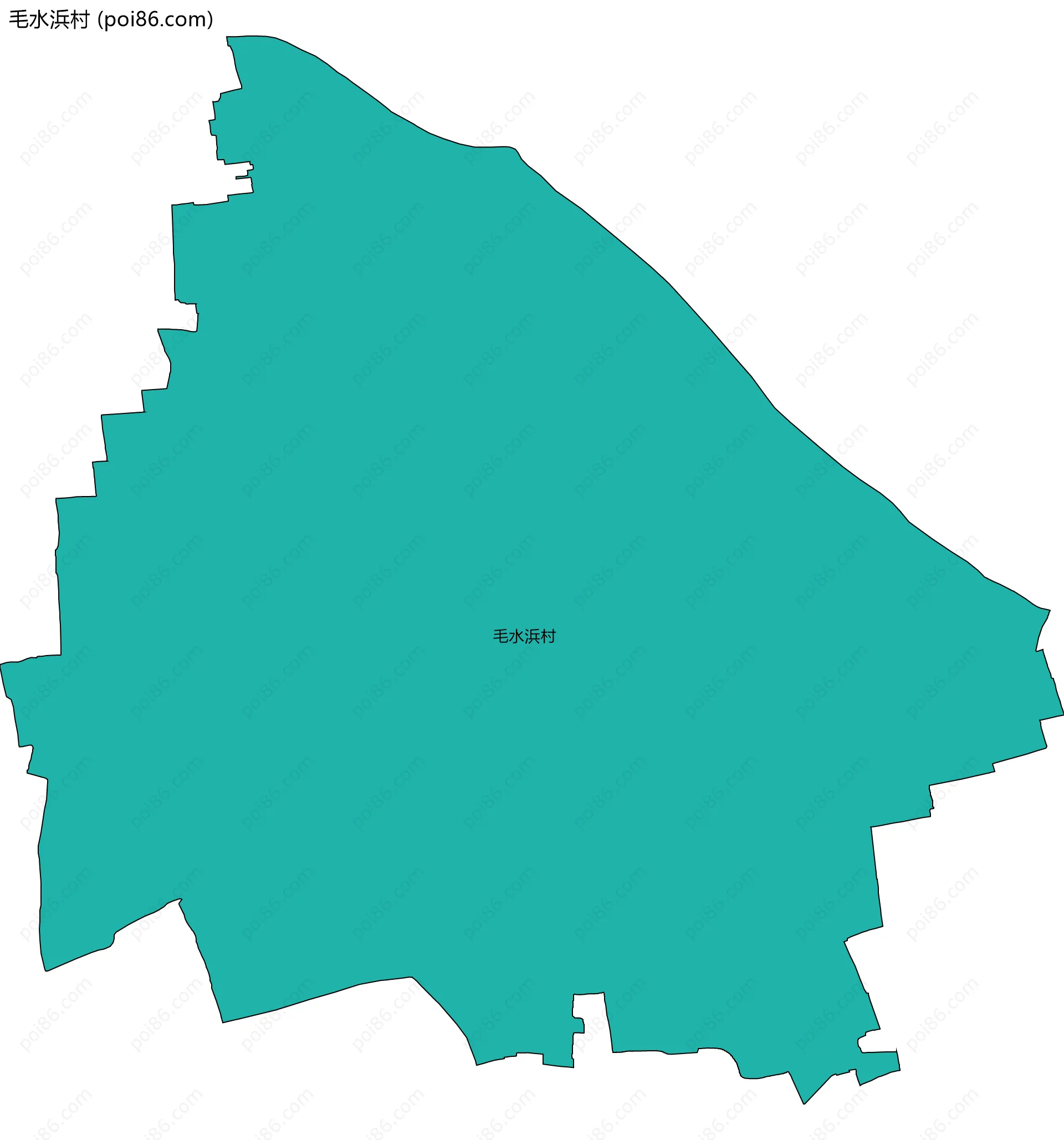 毛水浜村边界地图