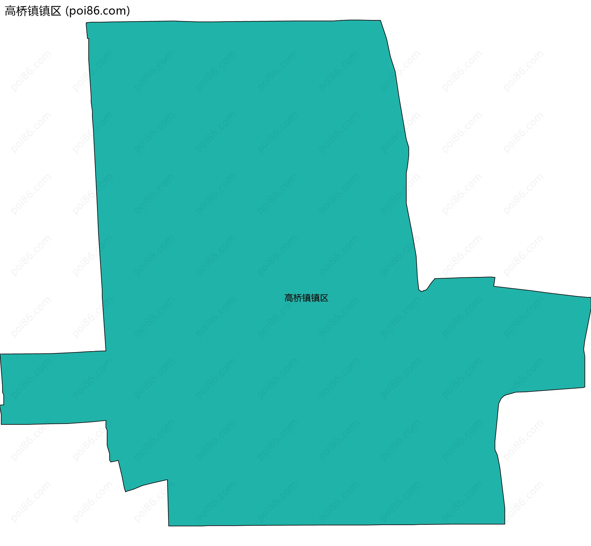 高桥镇镇区边界地图