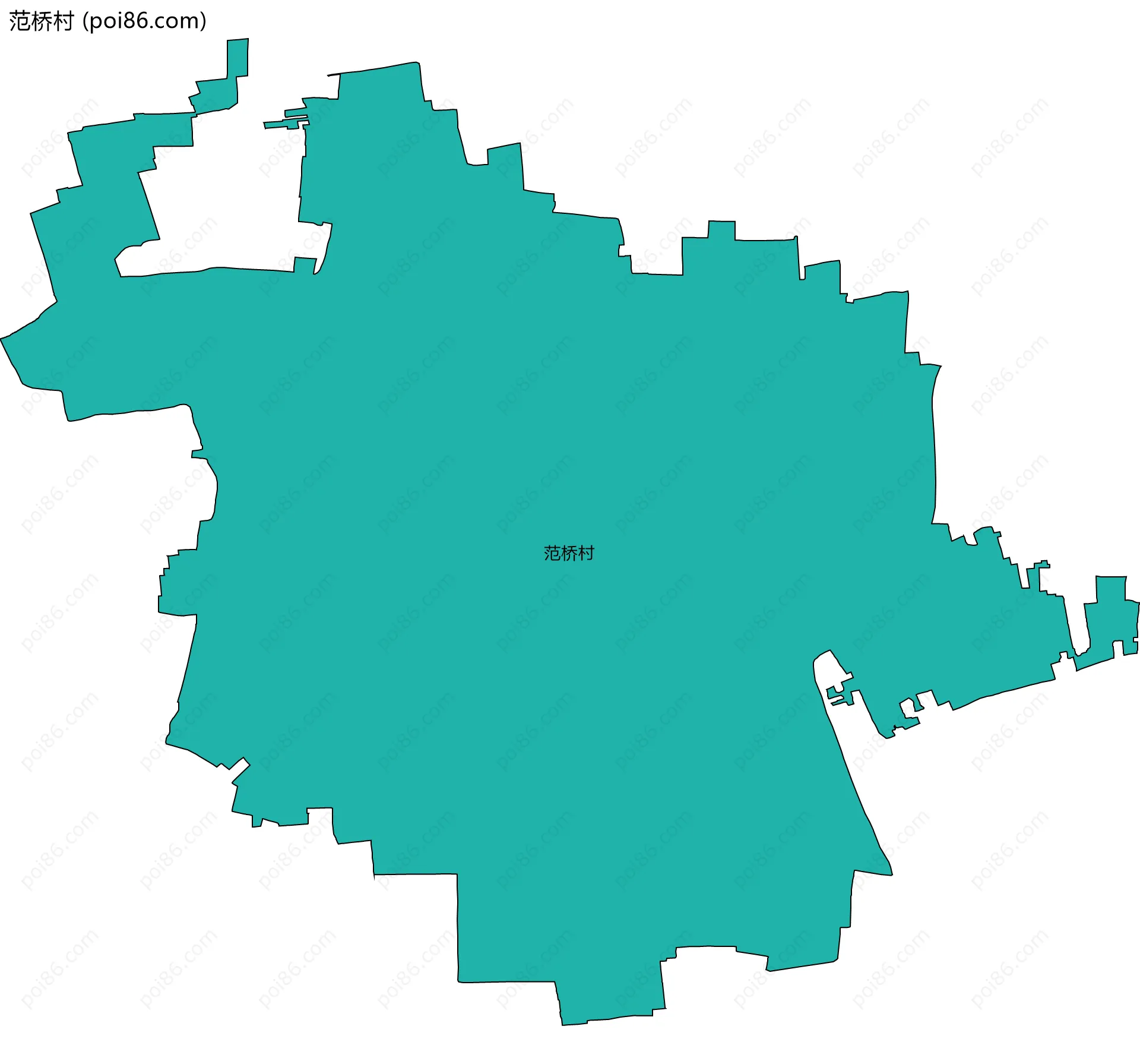 范桥村边界地图