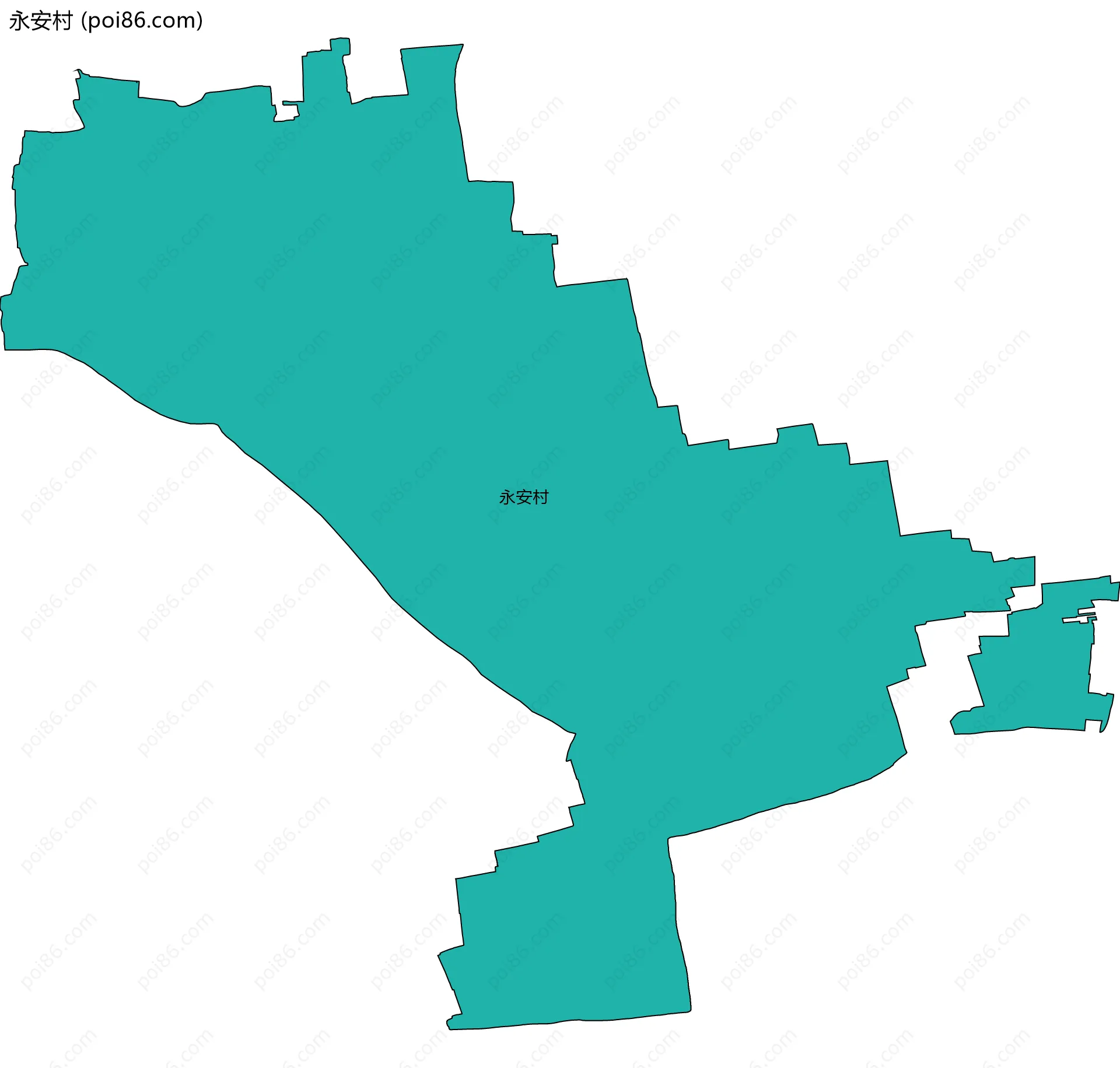 永安村边界地图