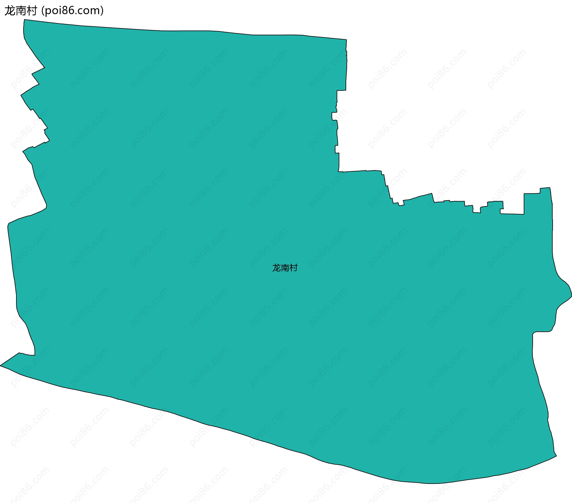 龙南村边界地图