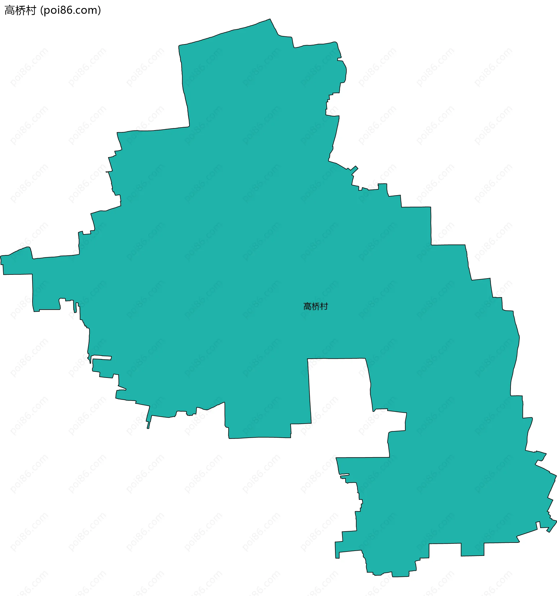 高桥村边界地图