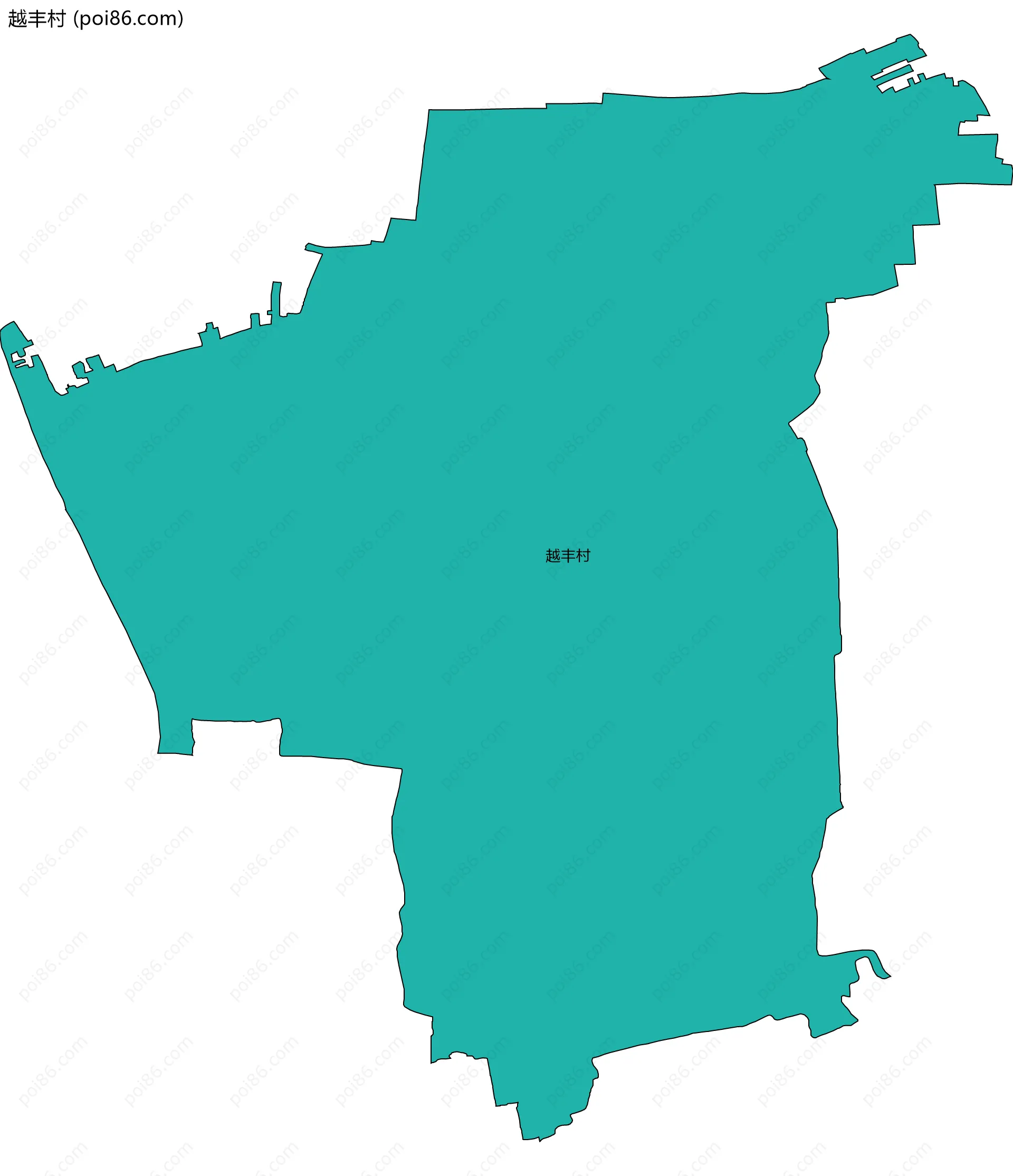 越丰村边界地图