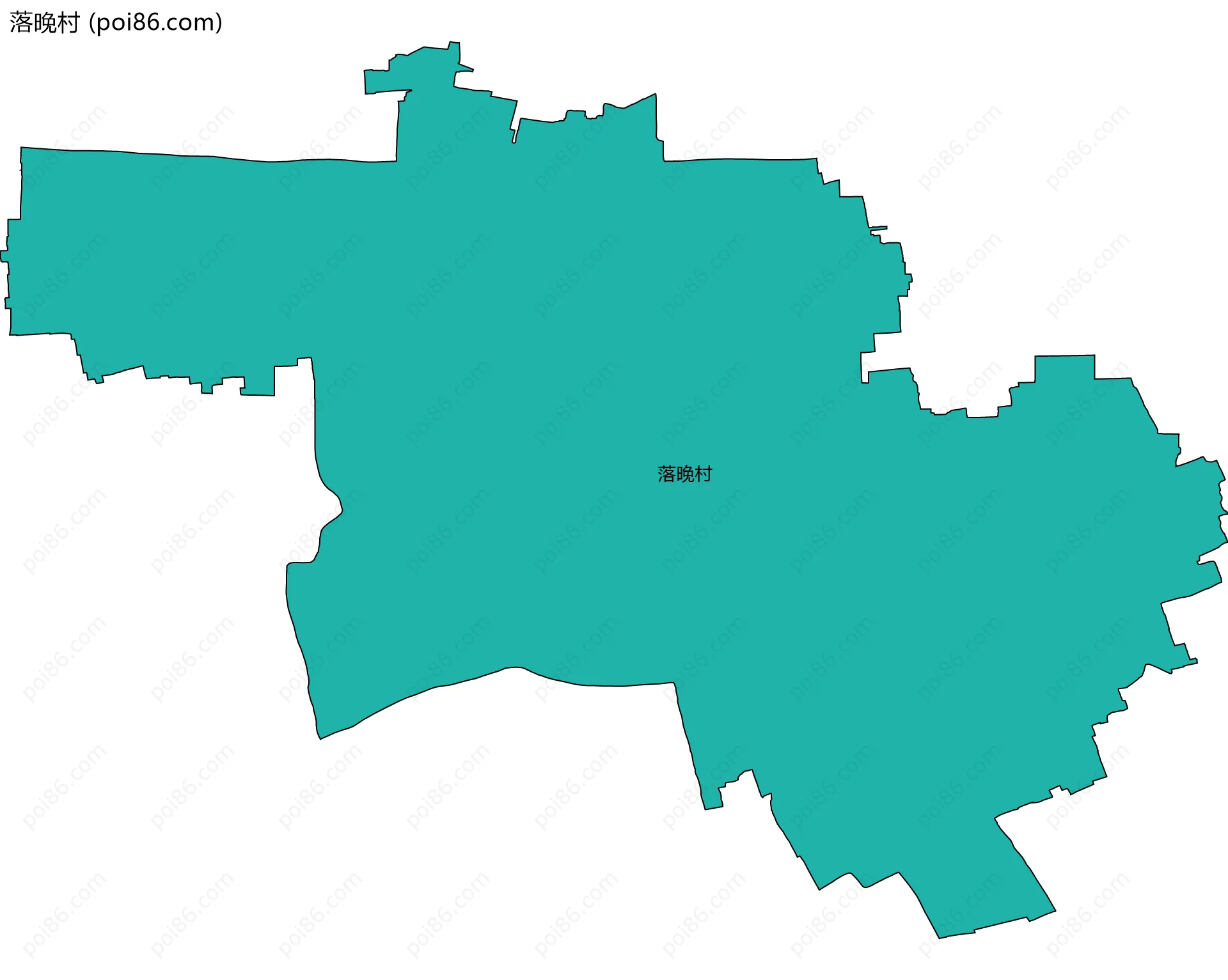 落晚村边界地图
