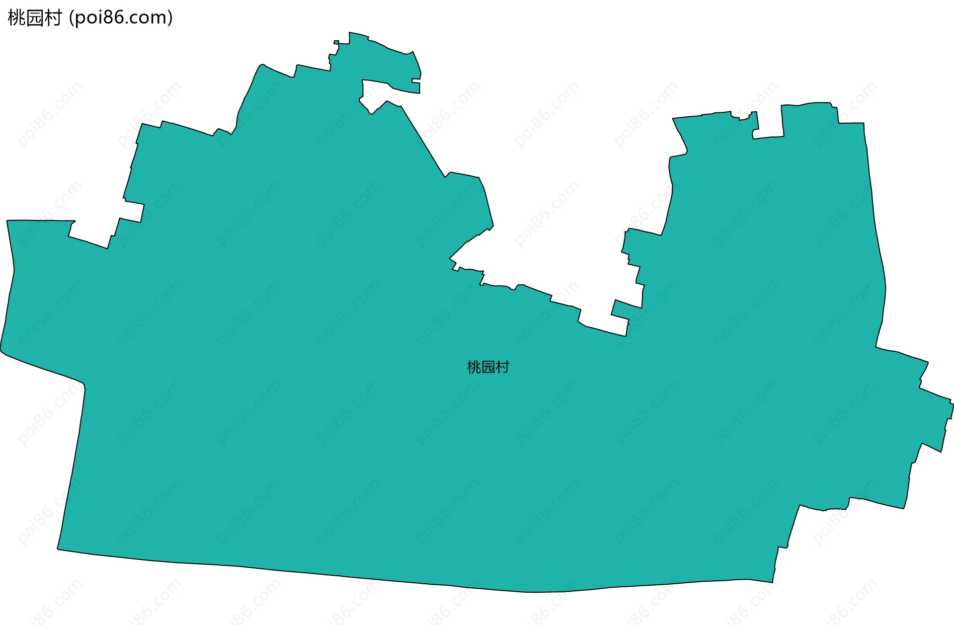 桃园村边界地图