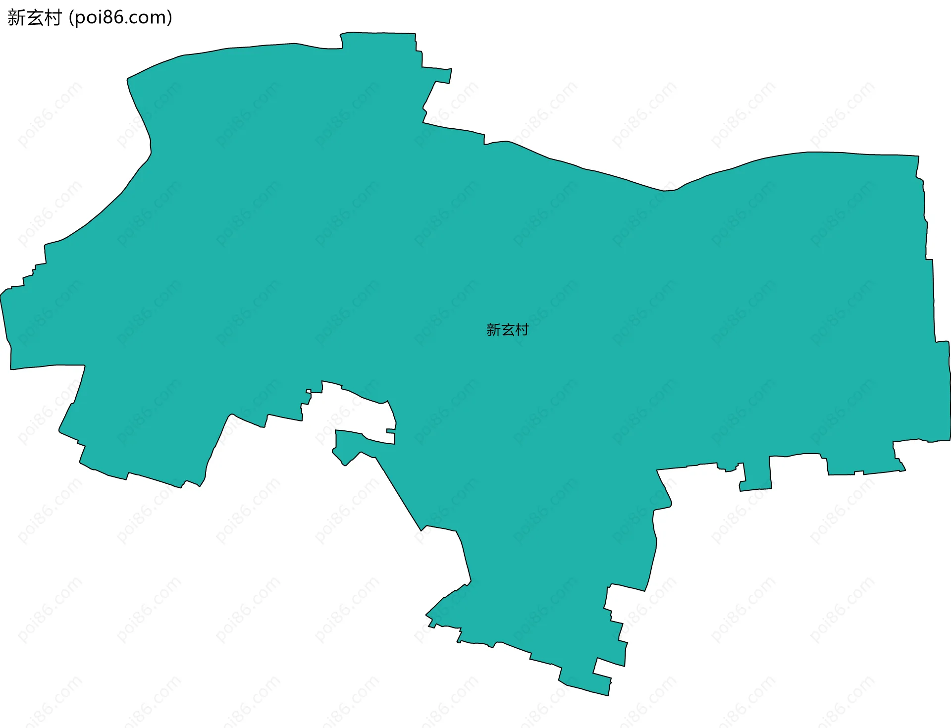 新玄村边界地图