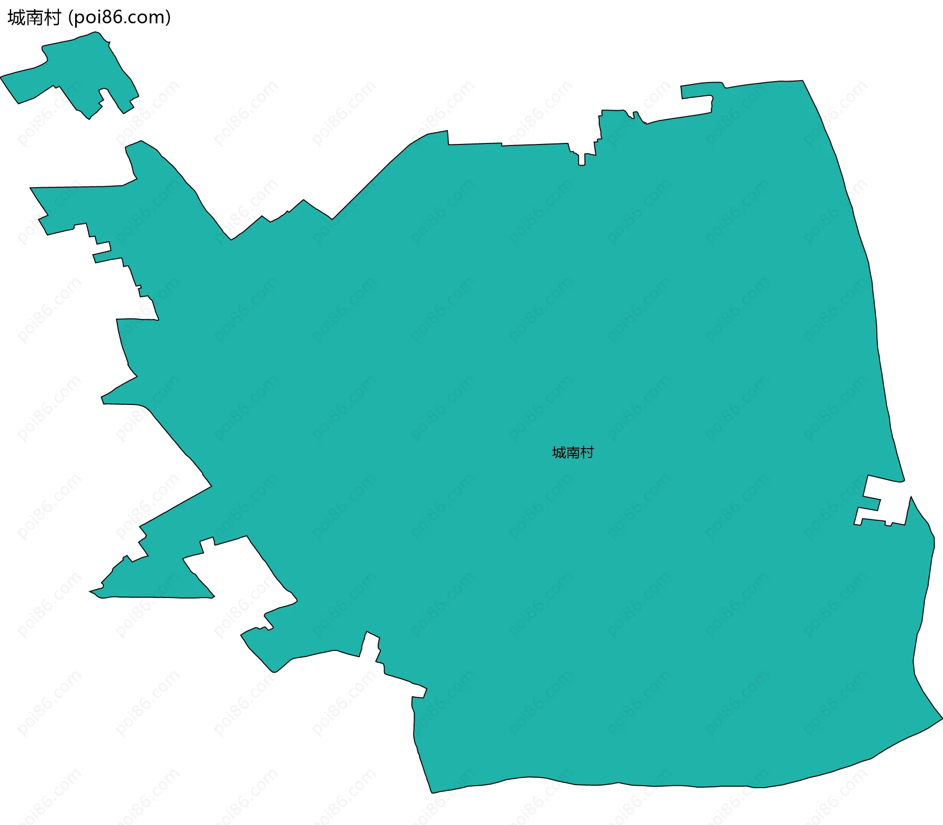 城南村边界地图