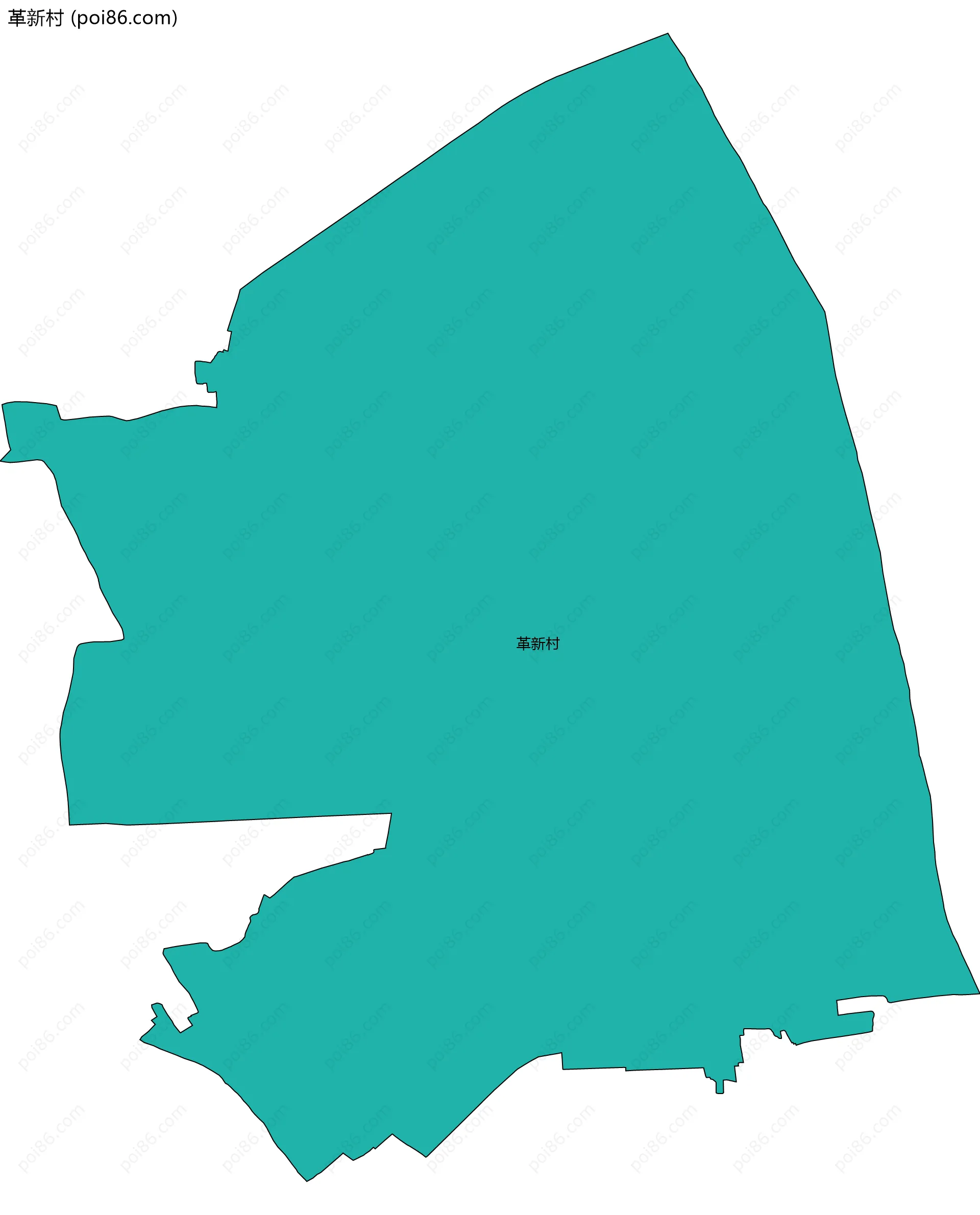 革新村边界地图