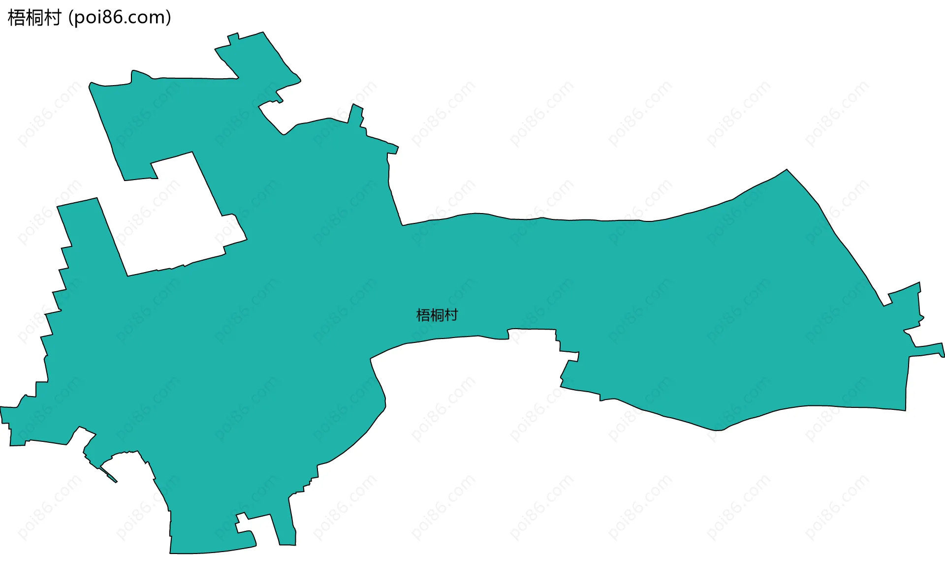梧桐村边界地图