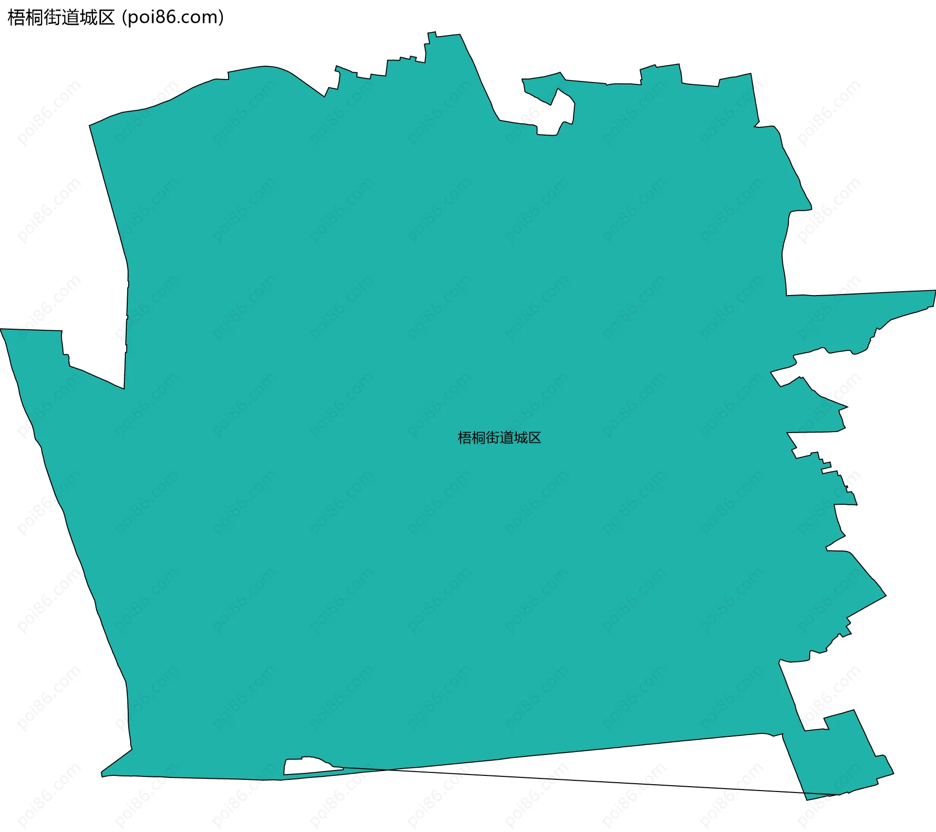 梧桐街道城区边界地图