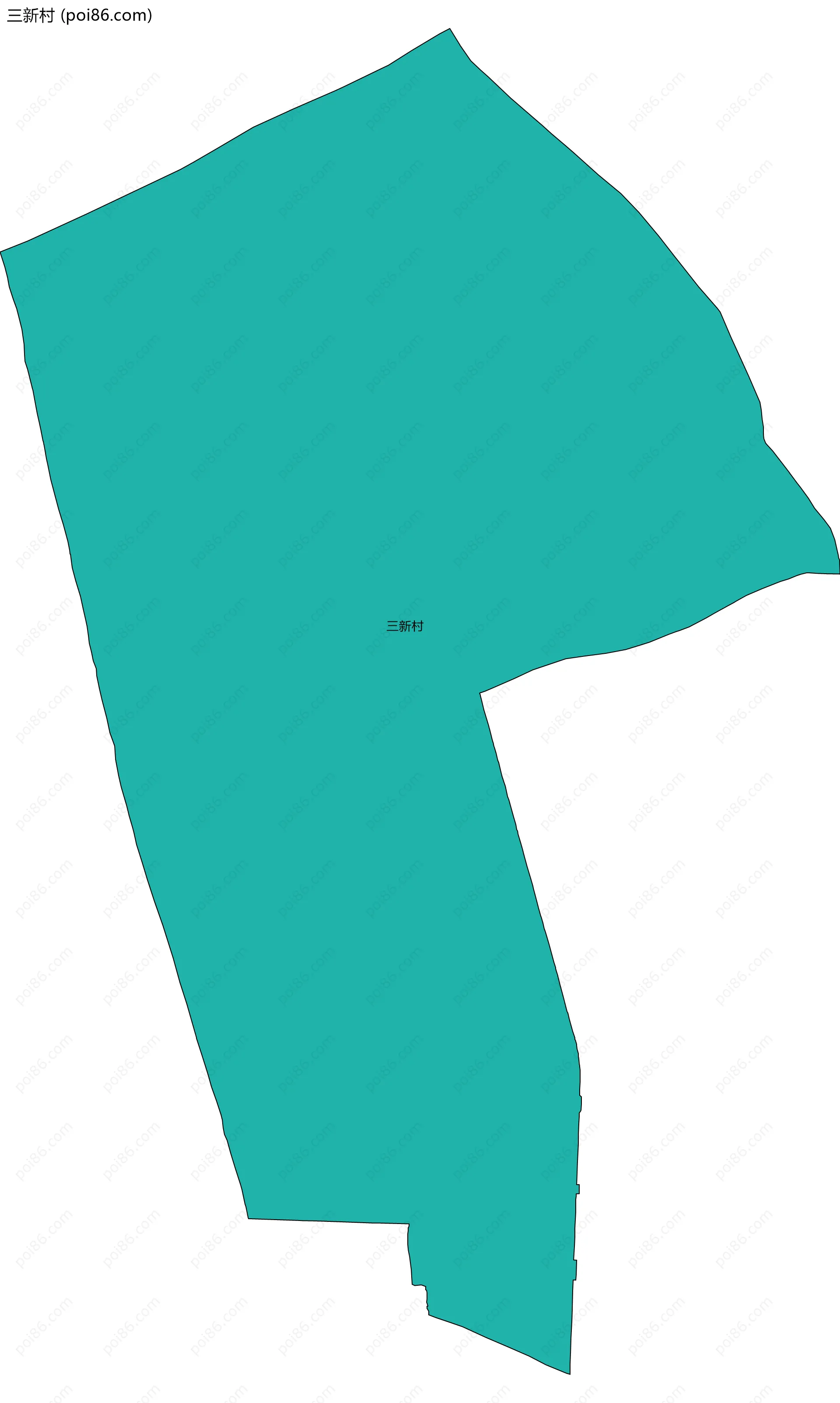 三新村边界地图