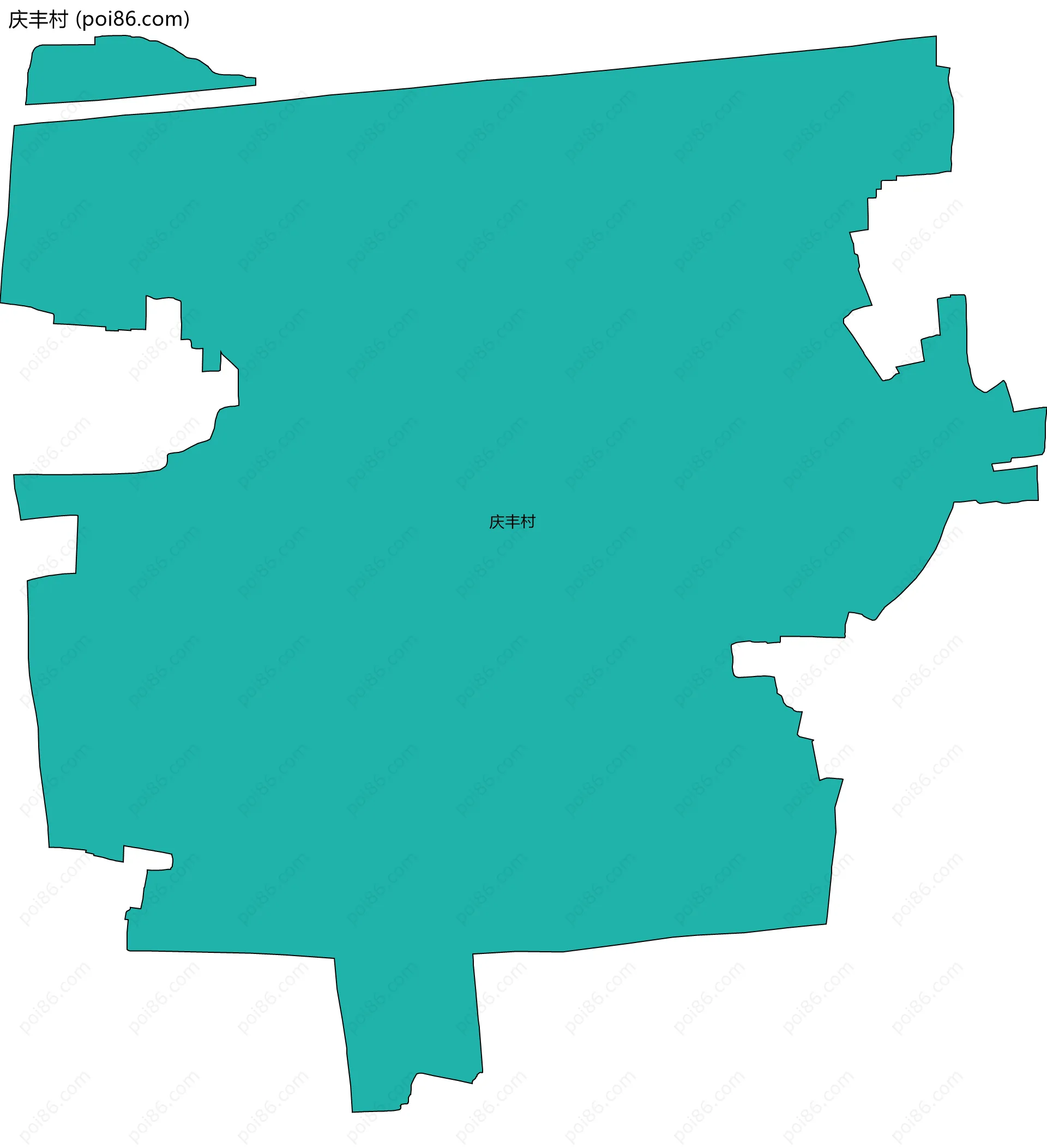 庆丰村边界地图