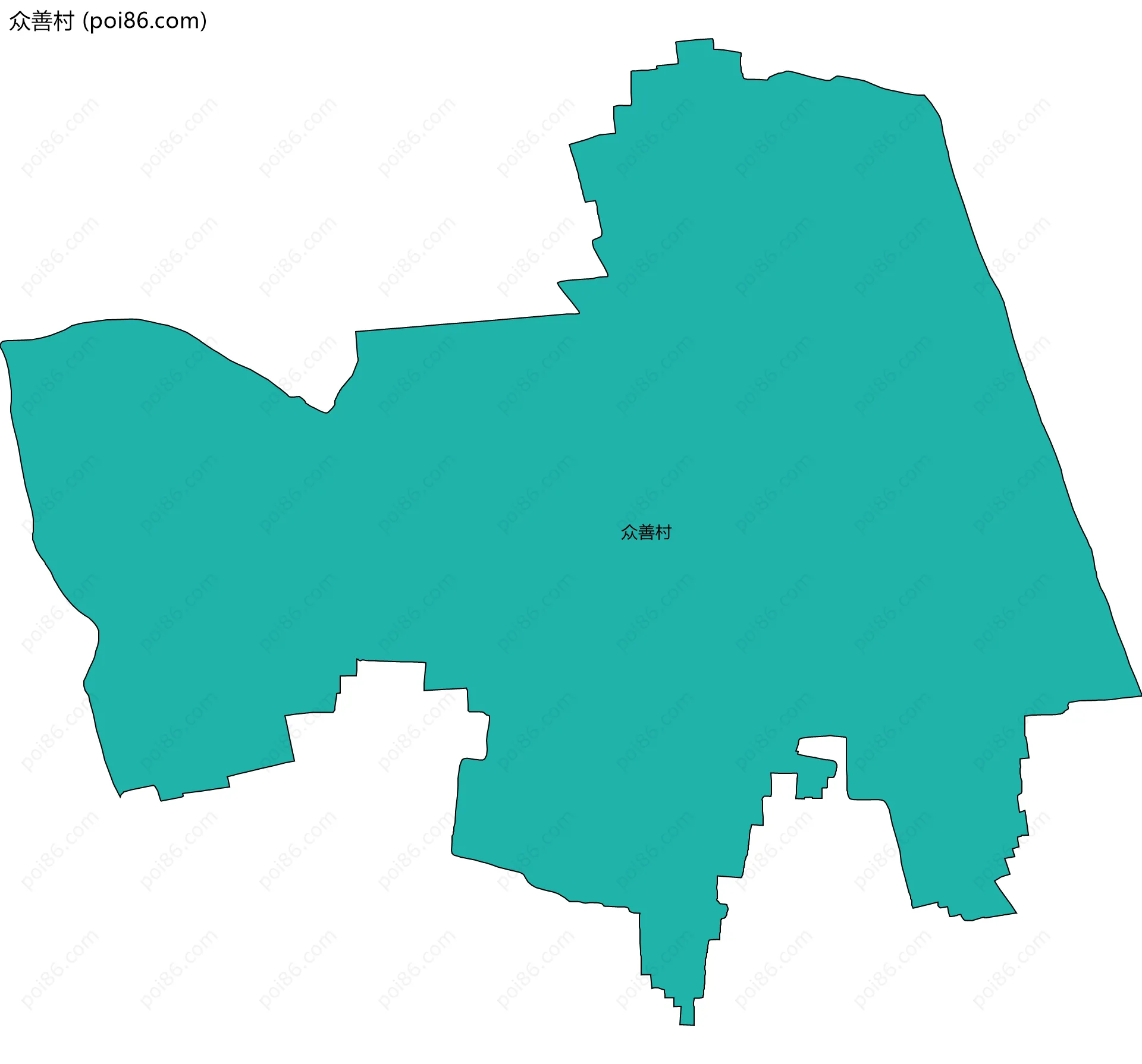 众善村边界地图
