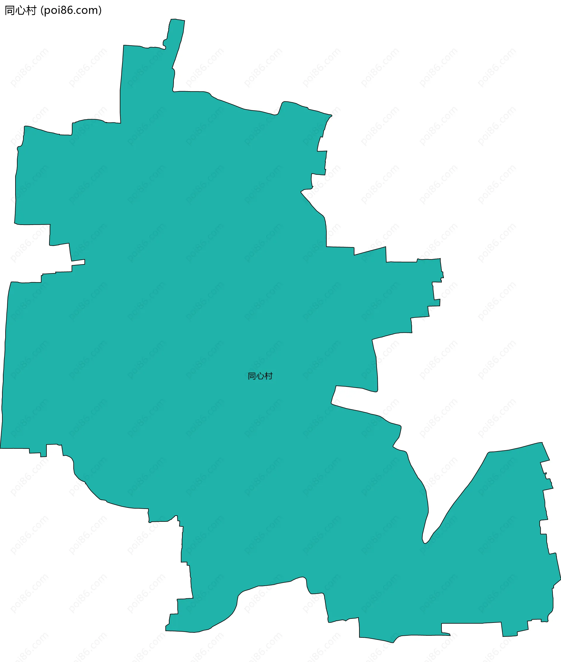 同心村边界地图