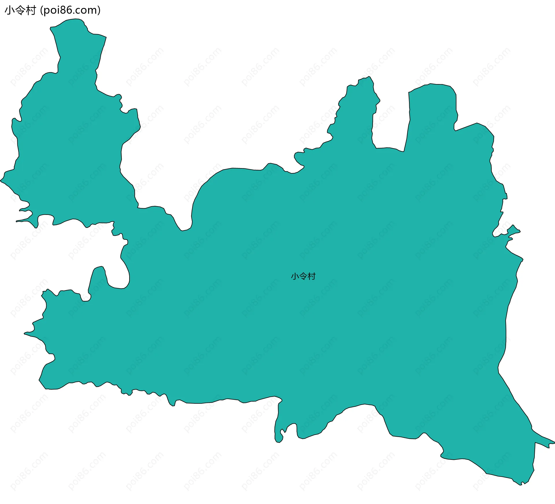 小令村边界地图