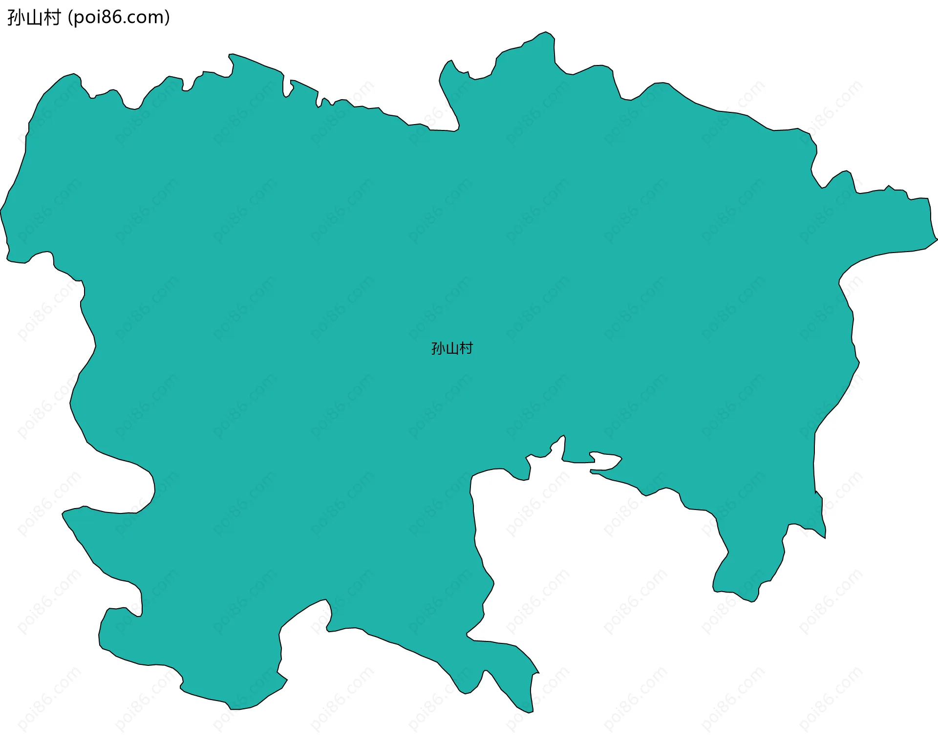 孙山村边界地图