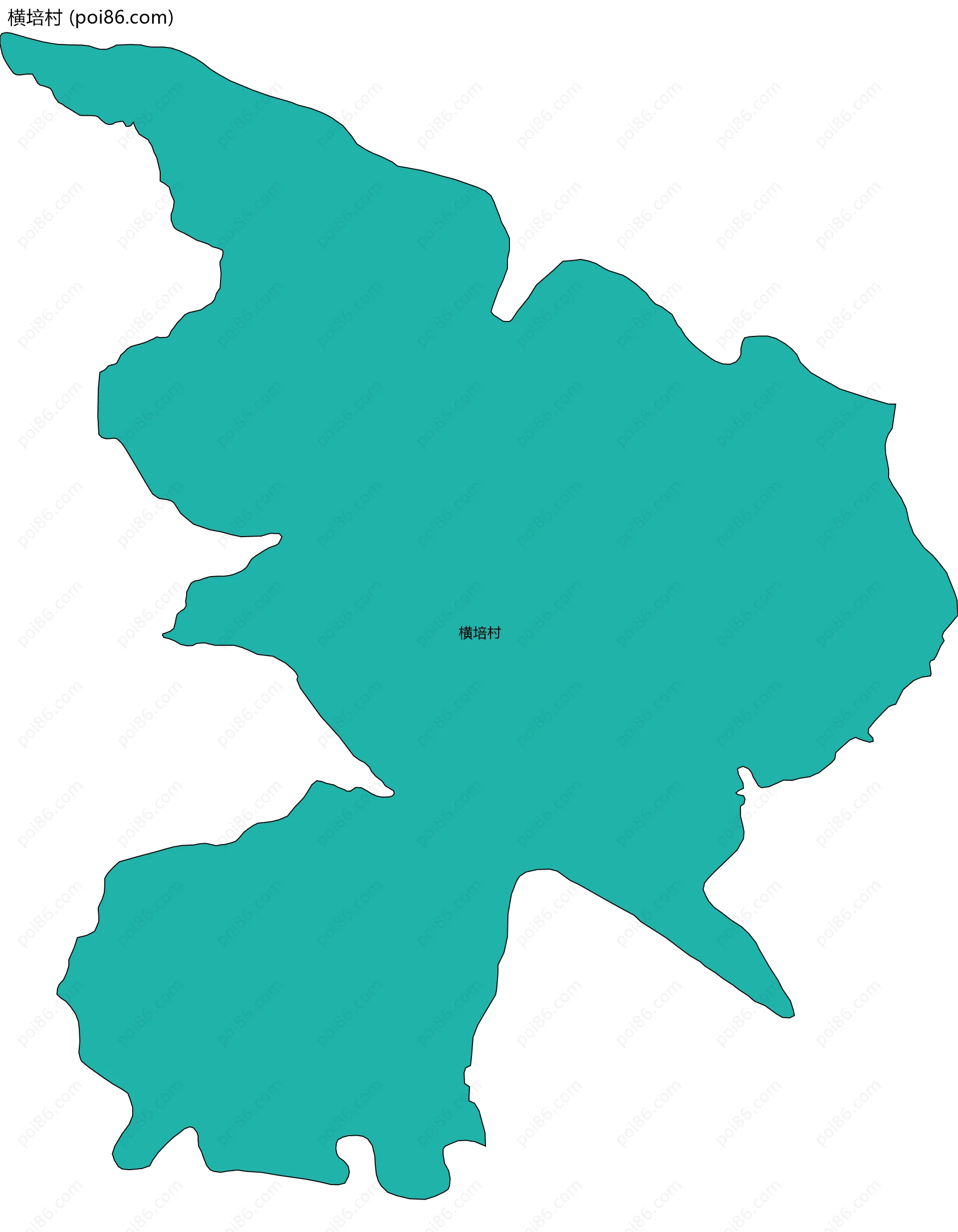 横培村边界地图