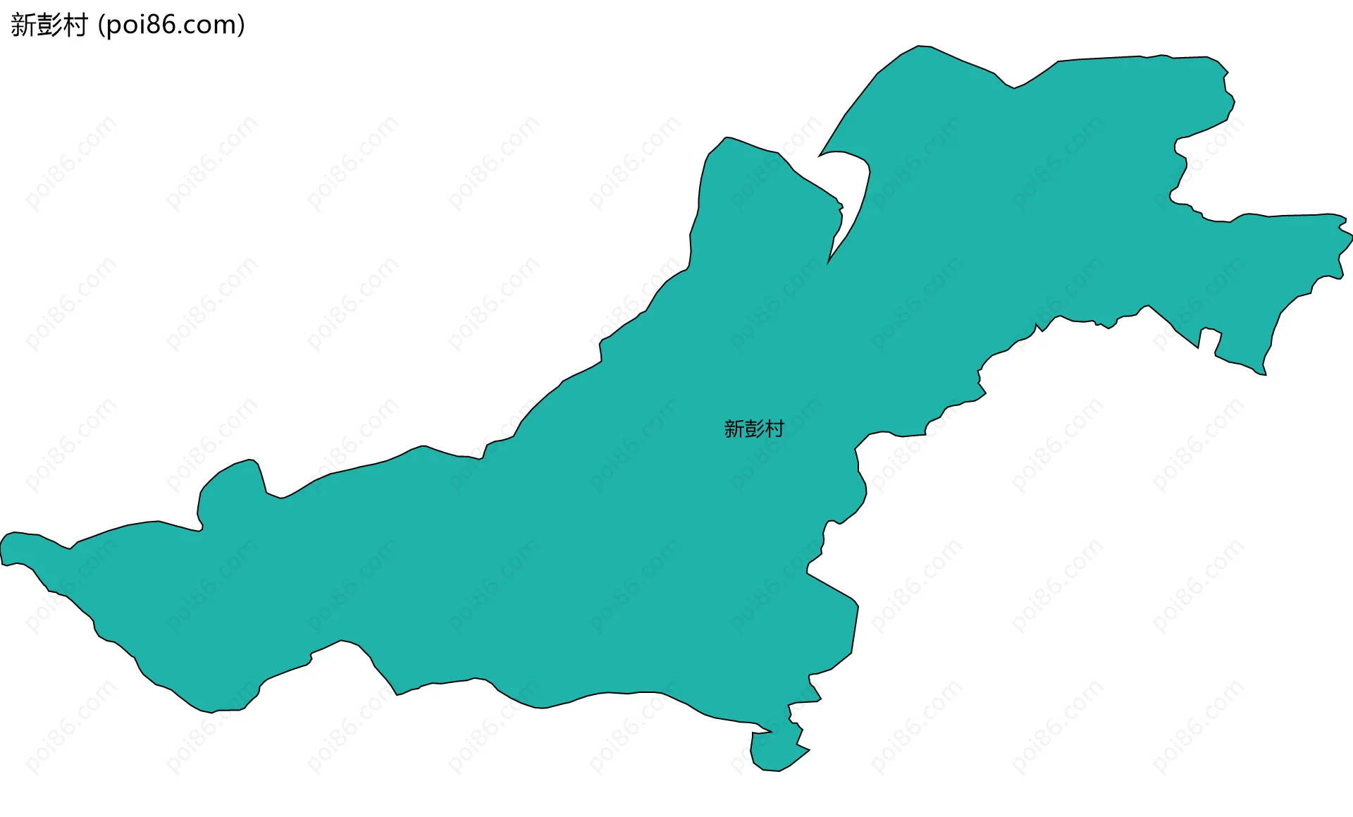 新彭村边界地图