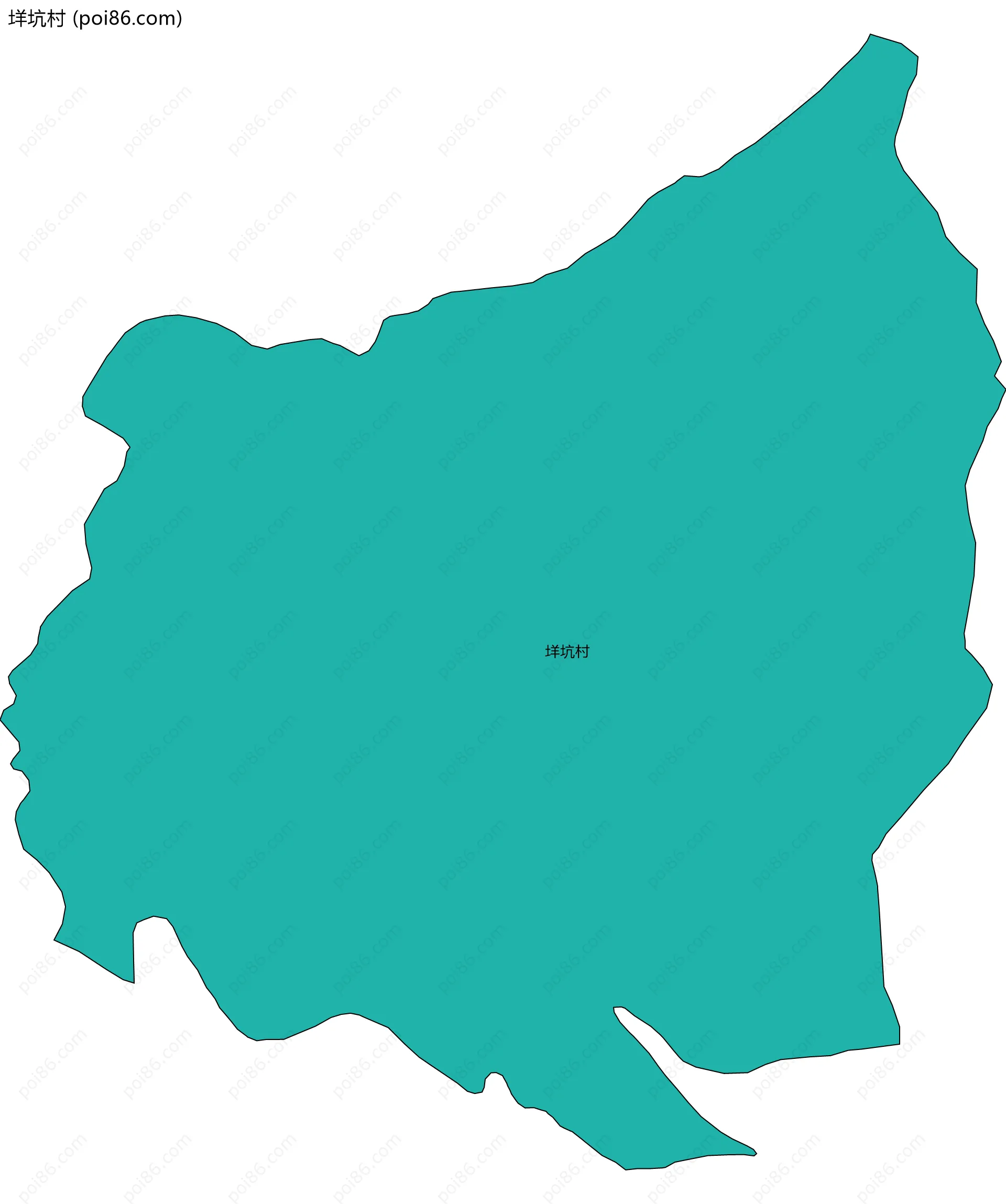 垟坑村边界地图