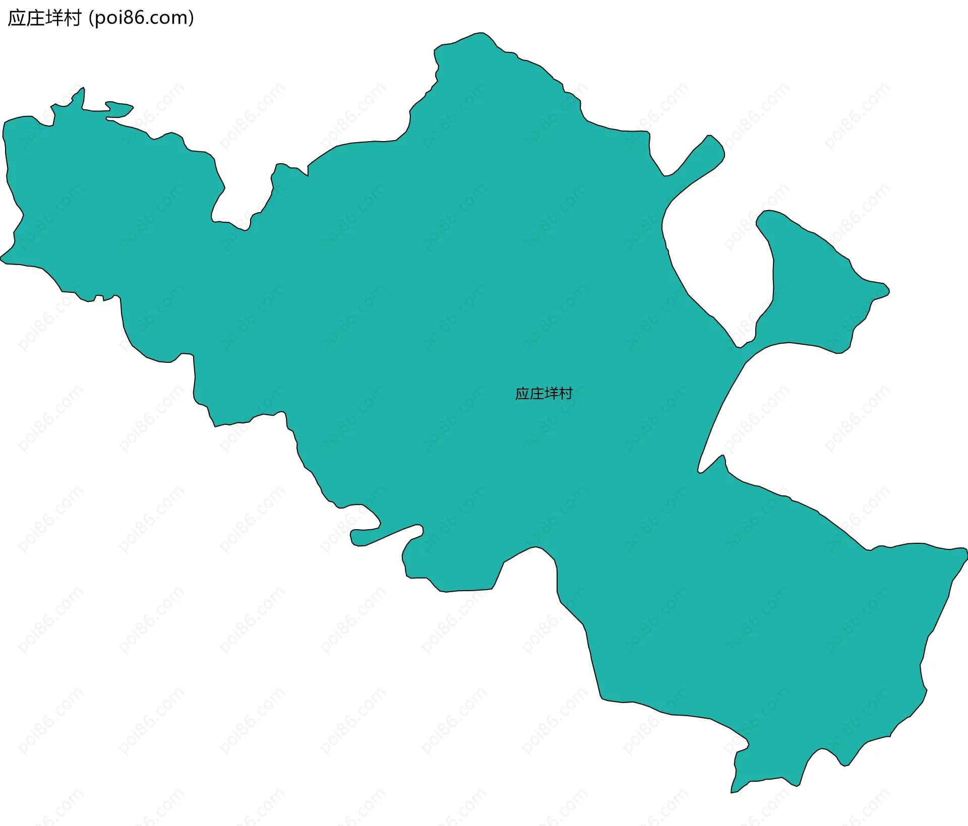 应庄垟村边界地图