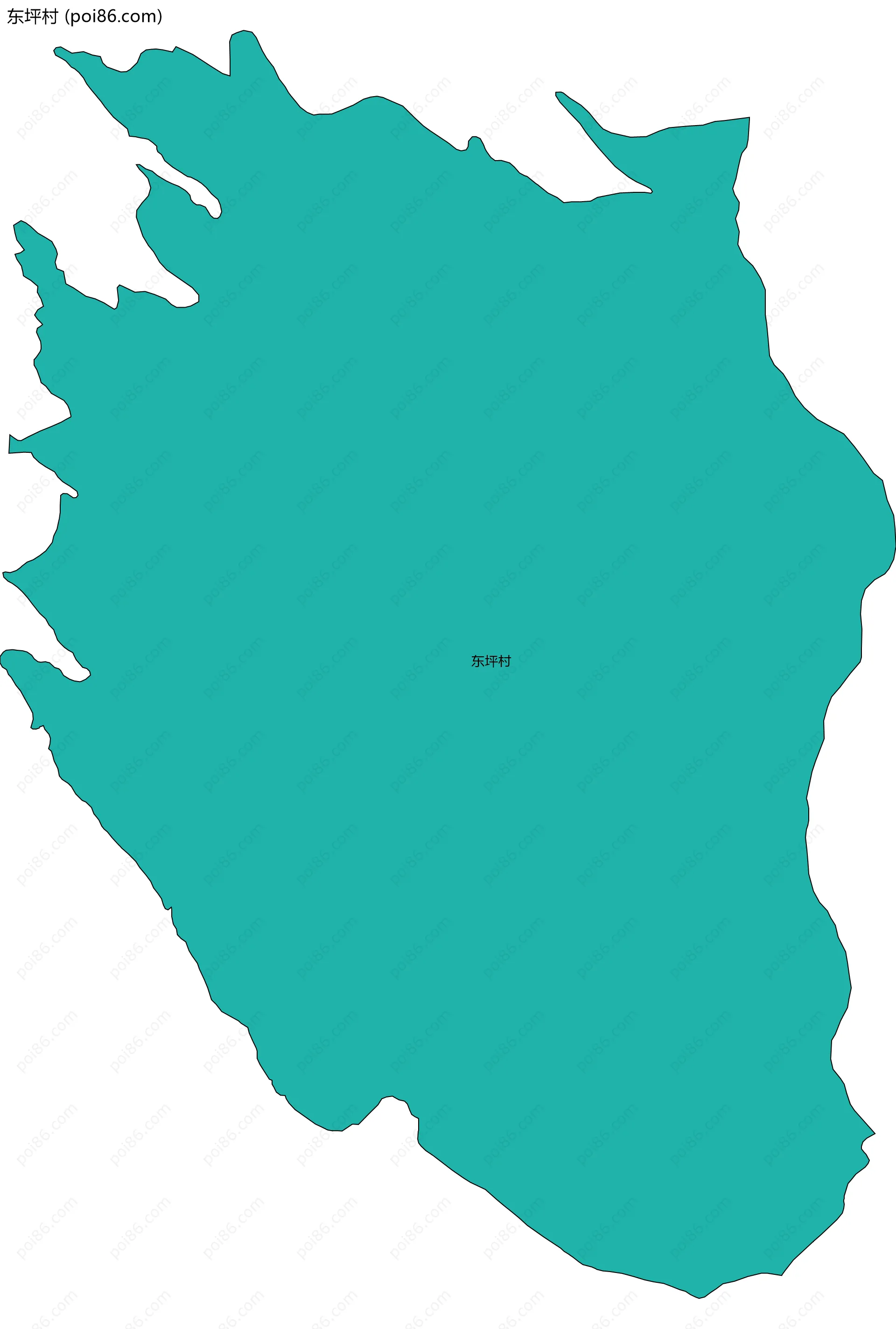 东坪村边界地图