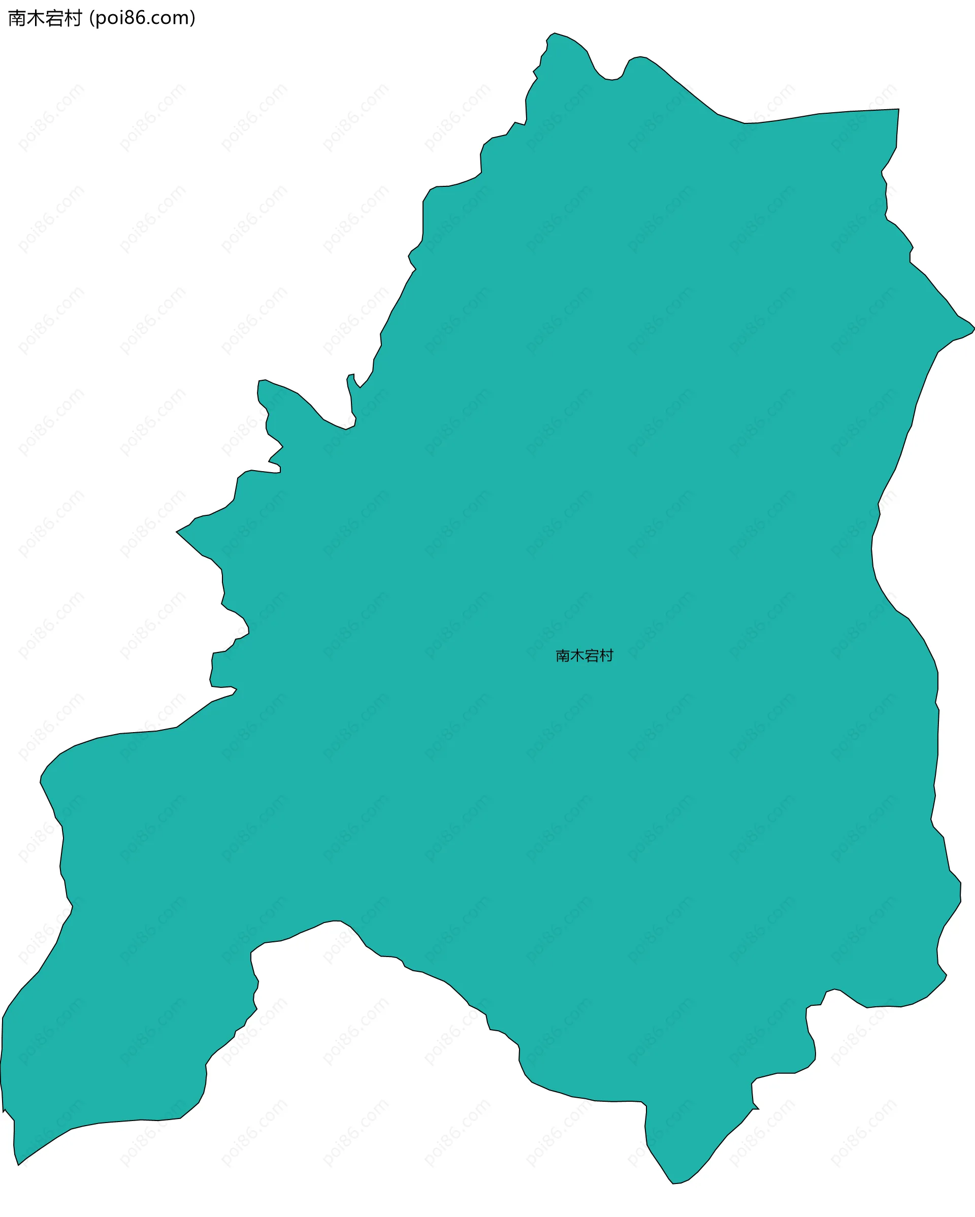南木宕村边界地图