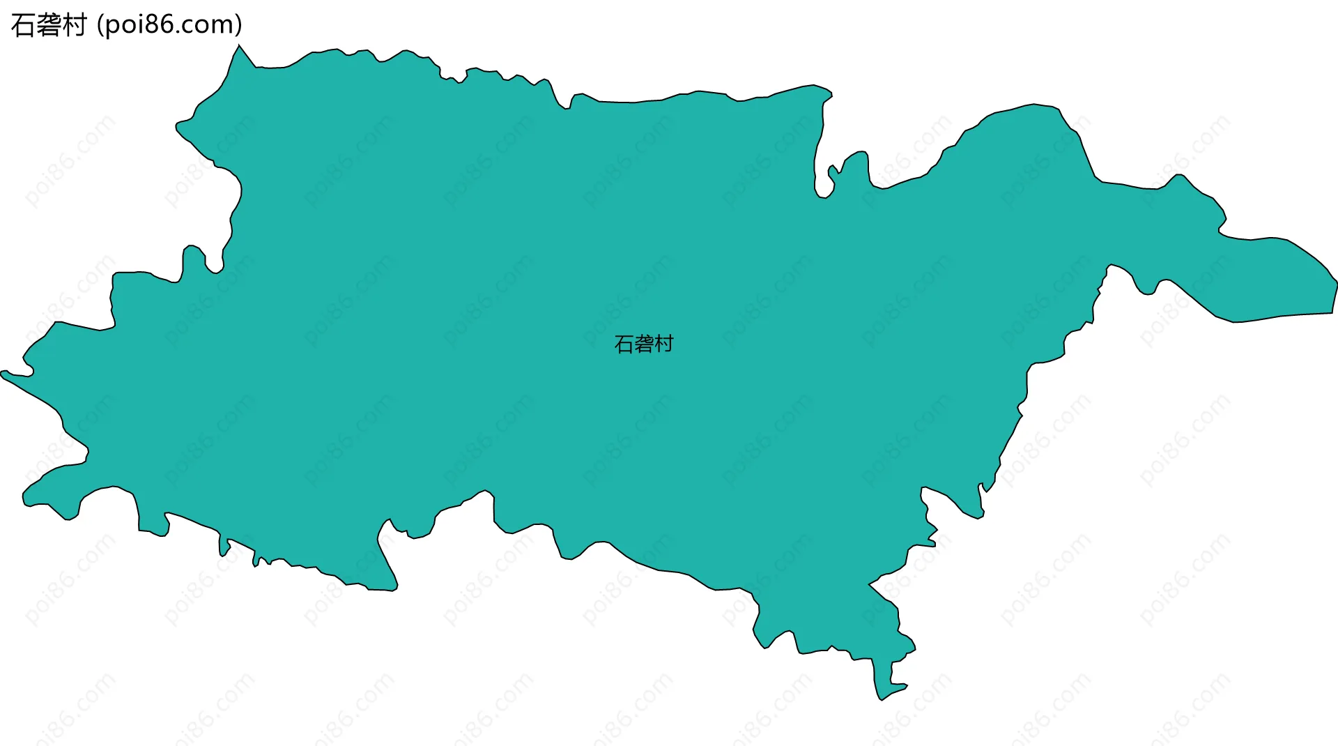 石砻村边界地图