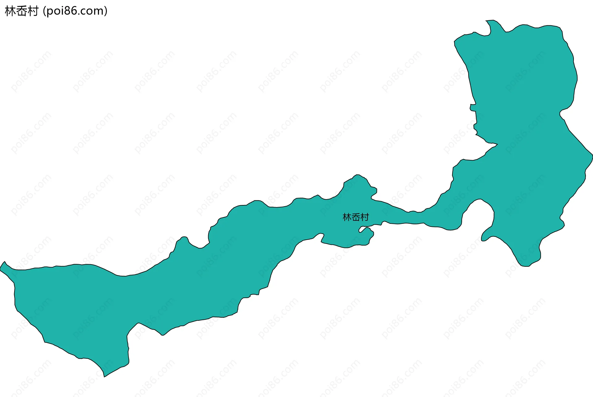 林岙村边界地图