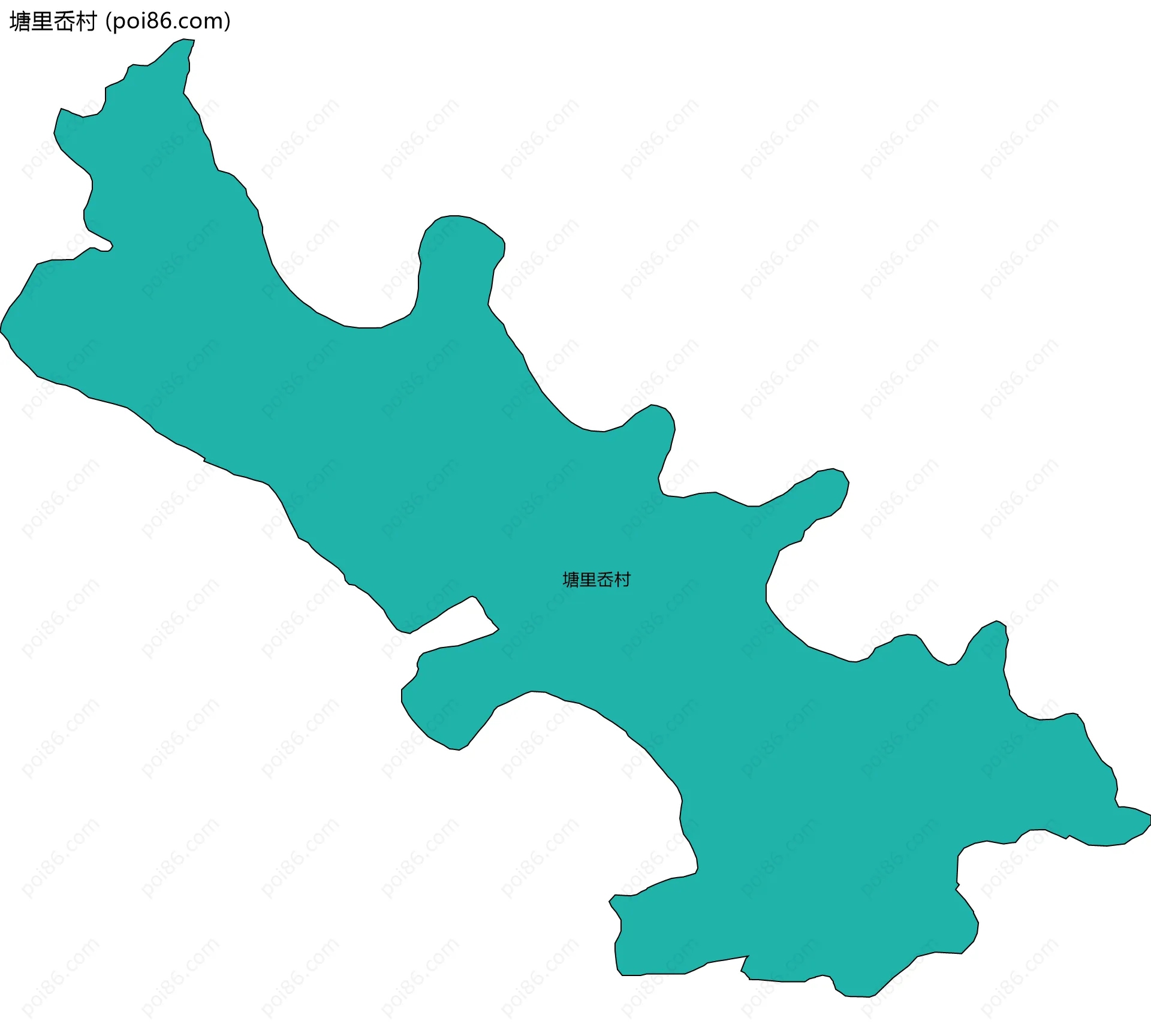 塘里岙村边界地图