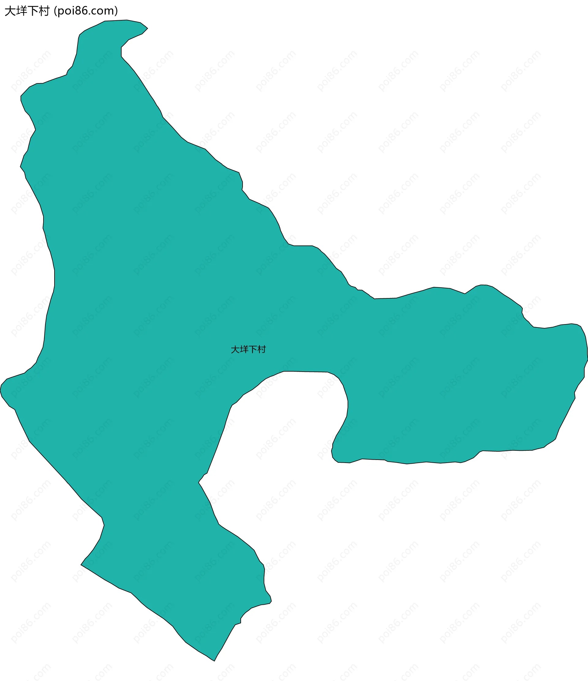 大垟下村边界地图