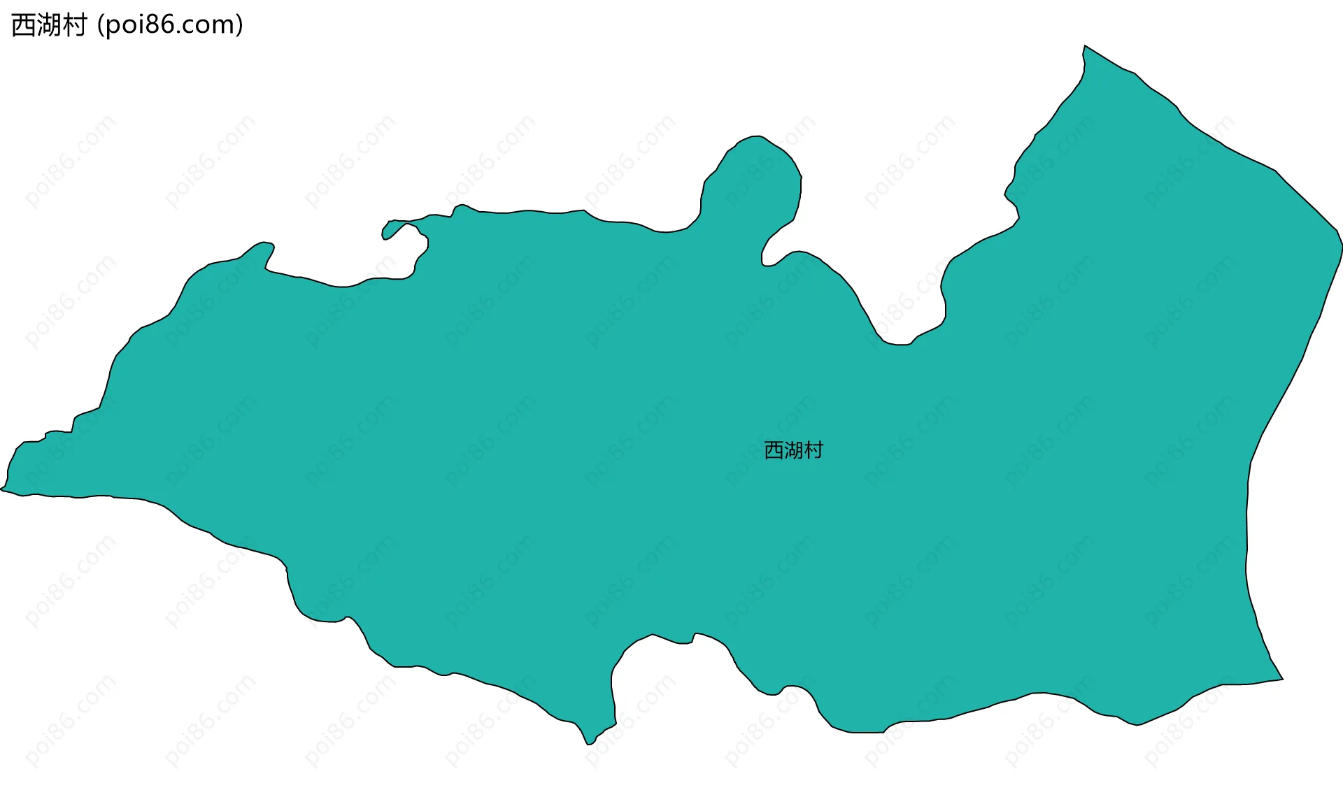 西湖村边界地图