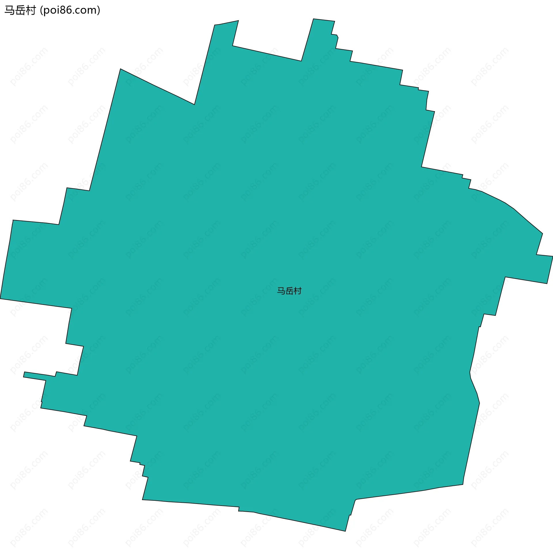 马岳村边界地图