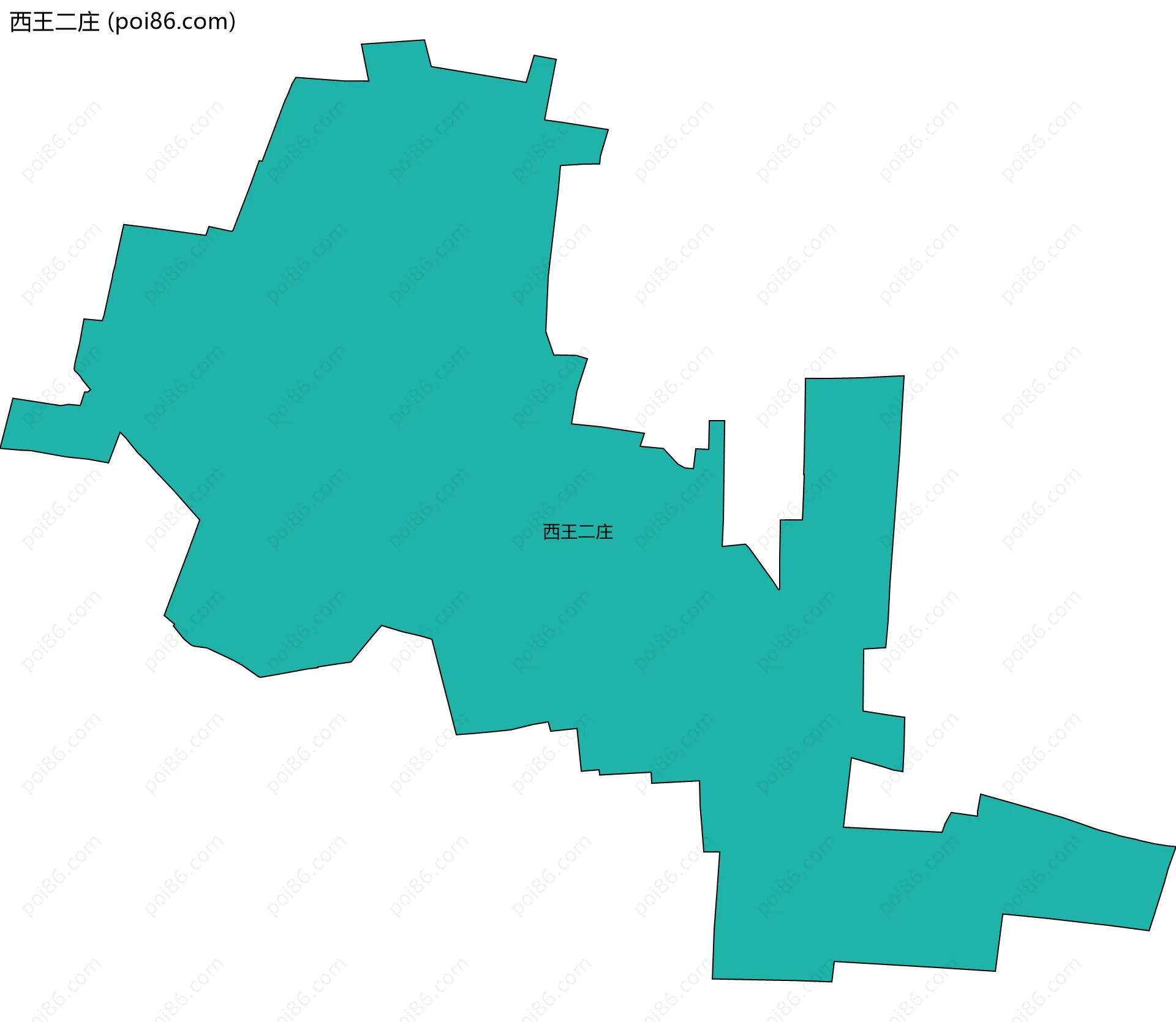 西王二庄边界地图