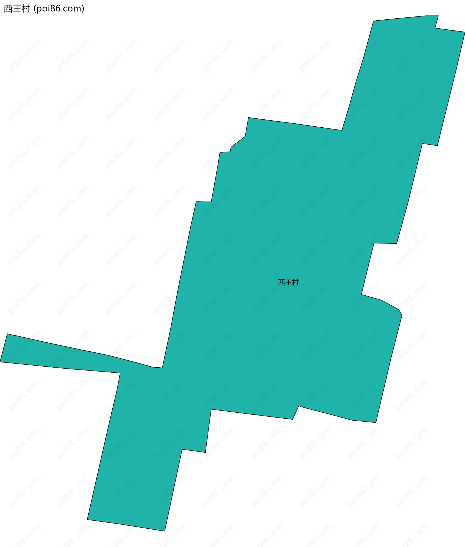 西王村边界地图