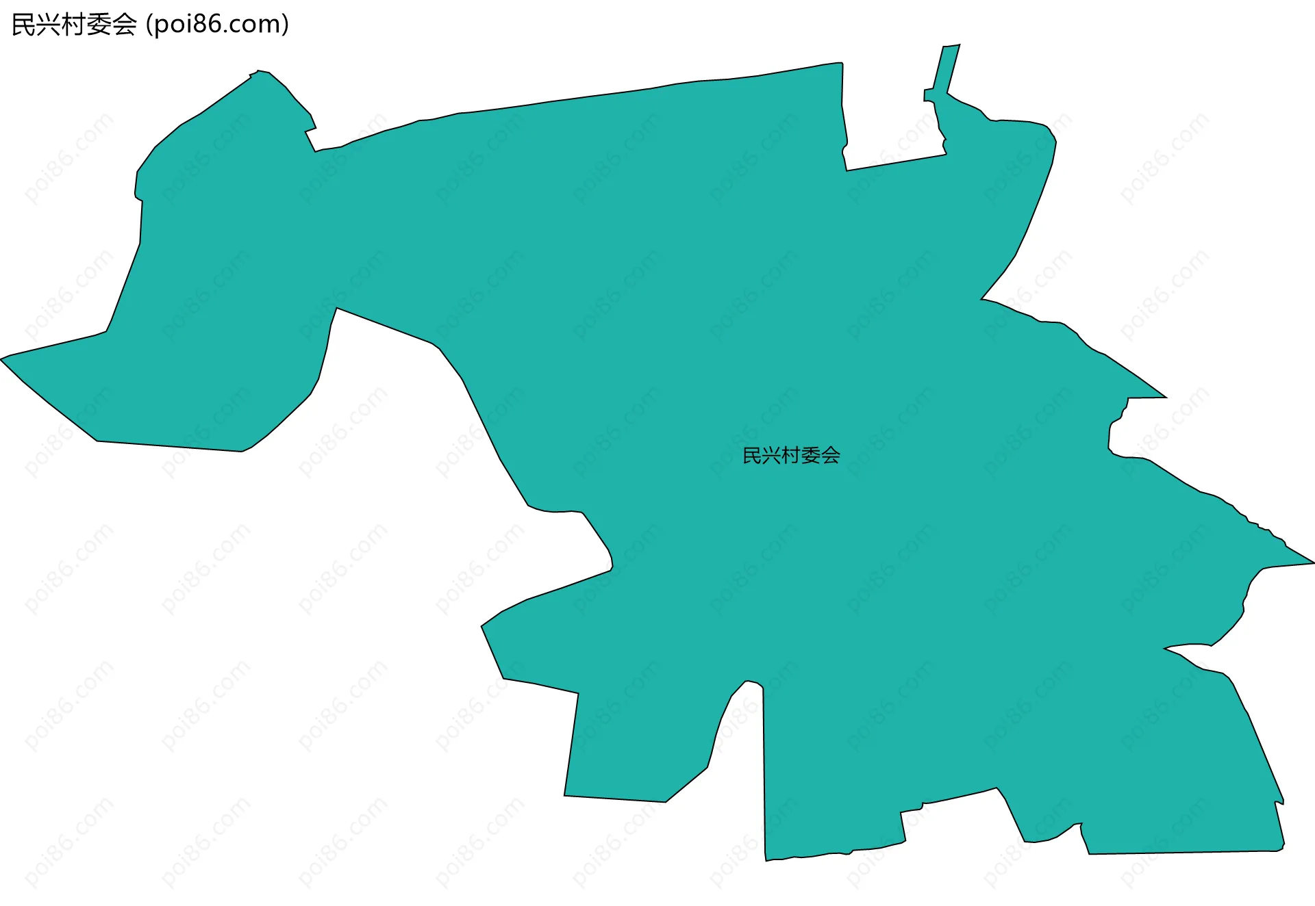 民兴村委会边界地图