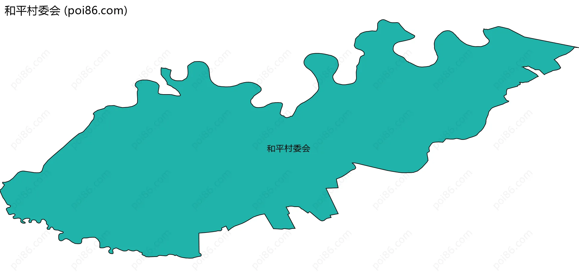 和平村委会边界地图