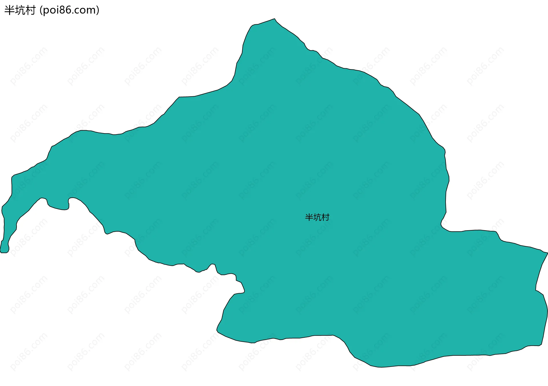 半坑村边界地图