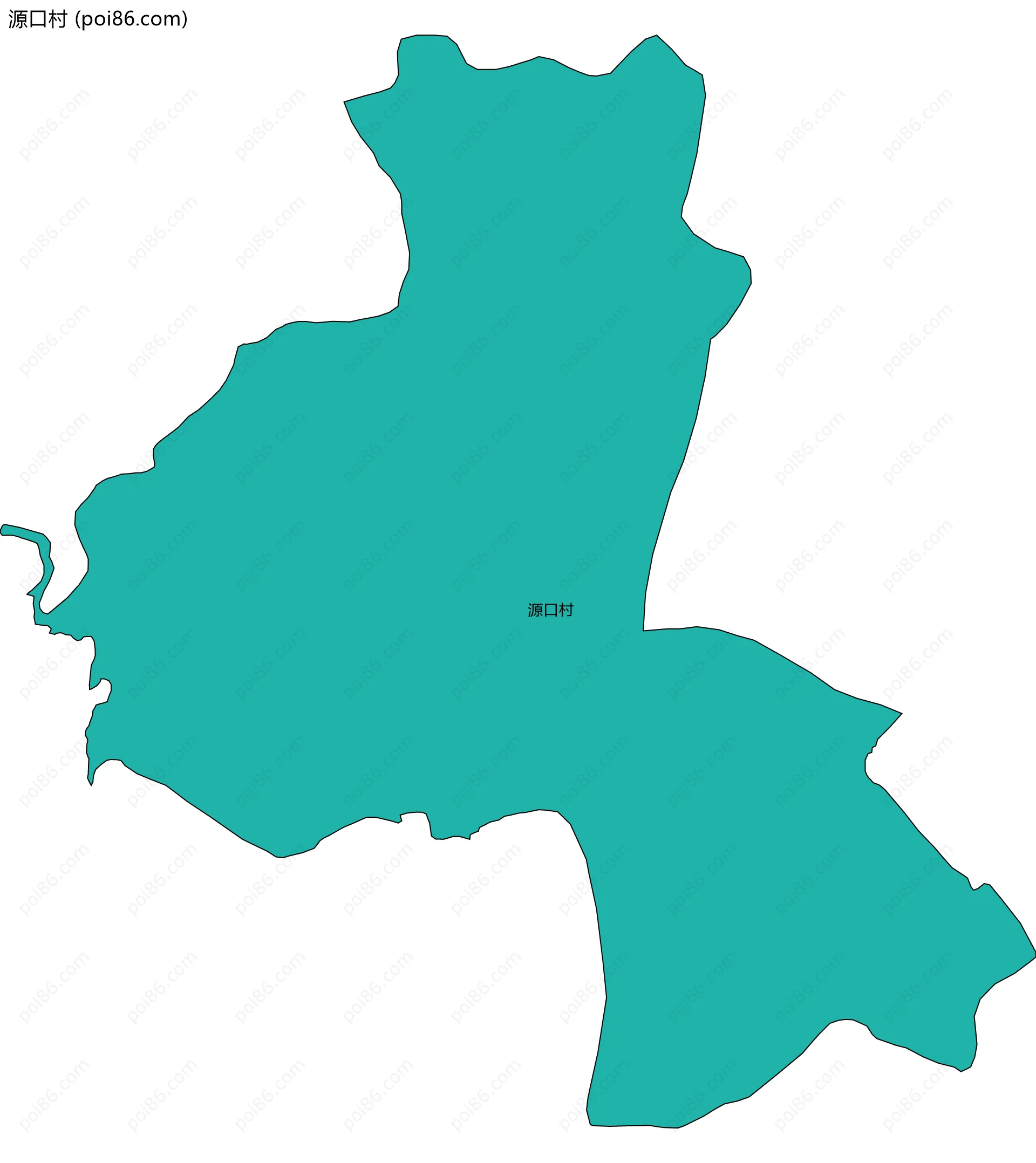 源口村边界地图