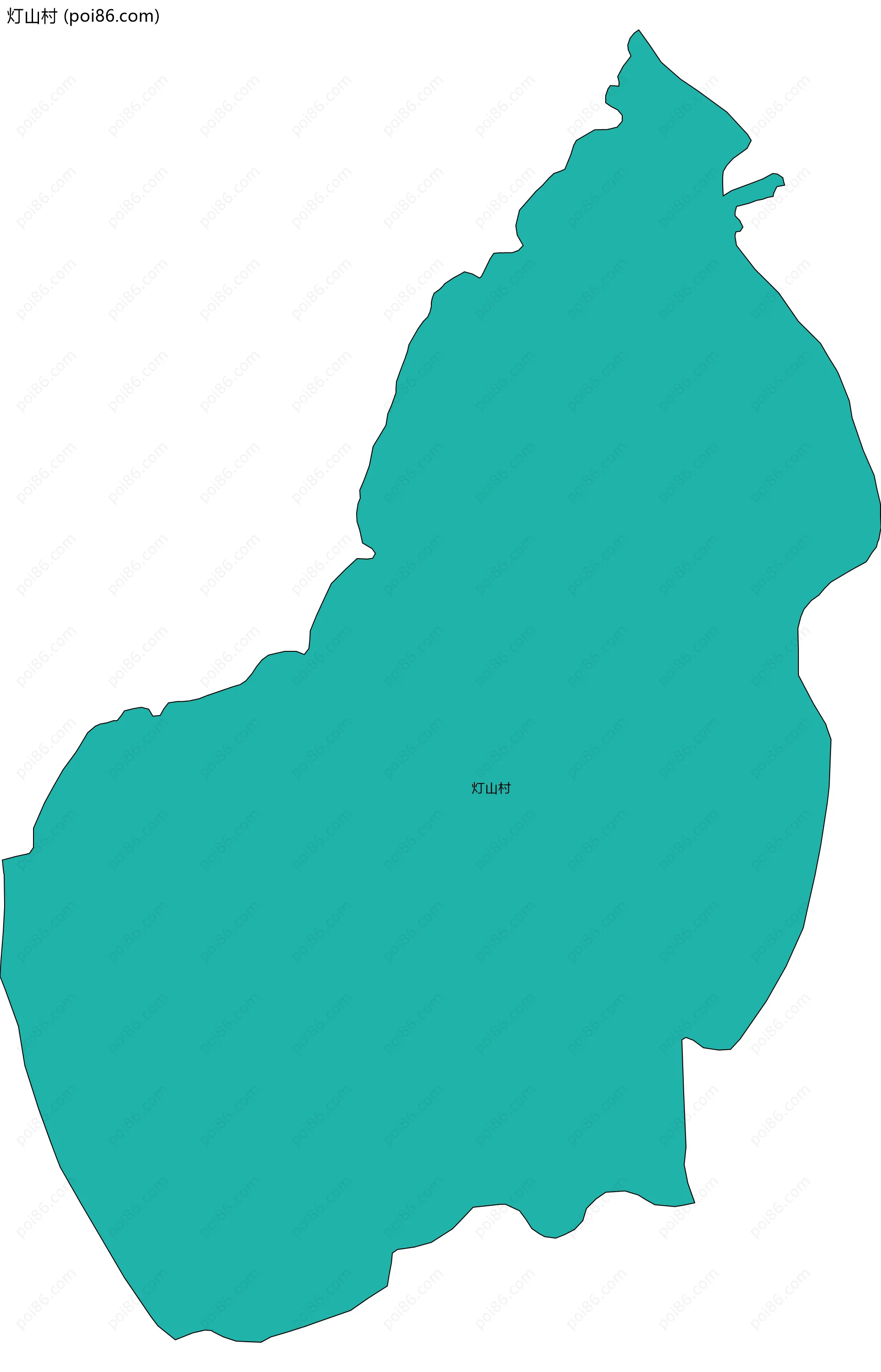 灯山村边界地图