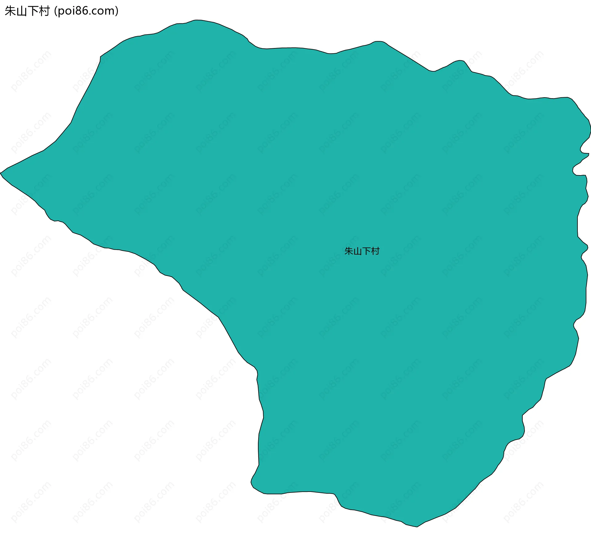 朱山下村边界地图