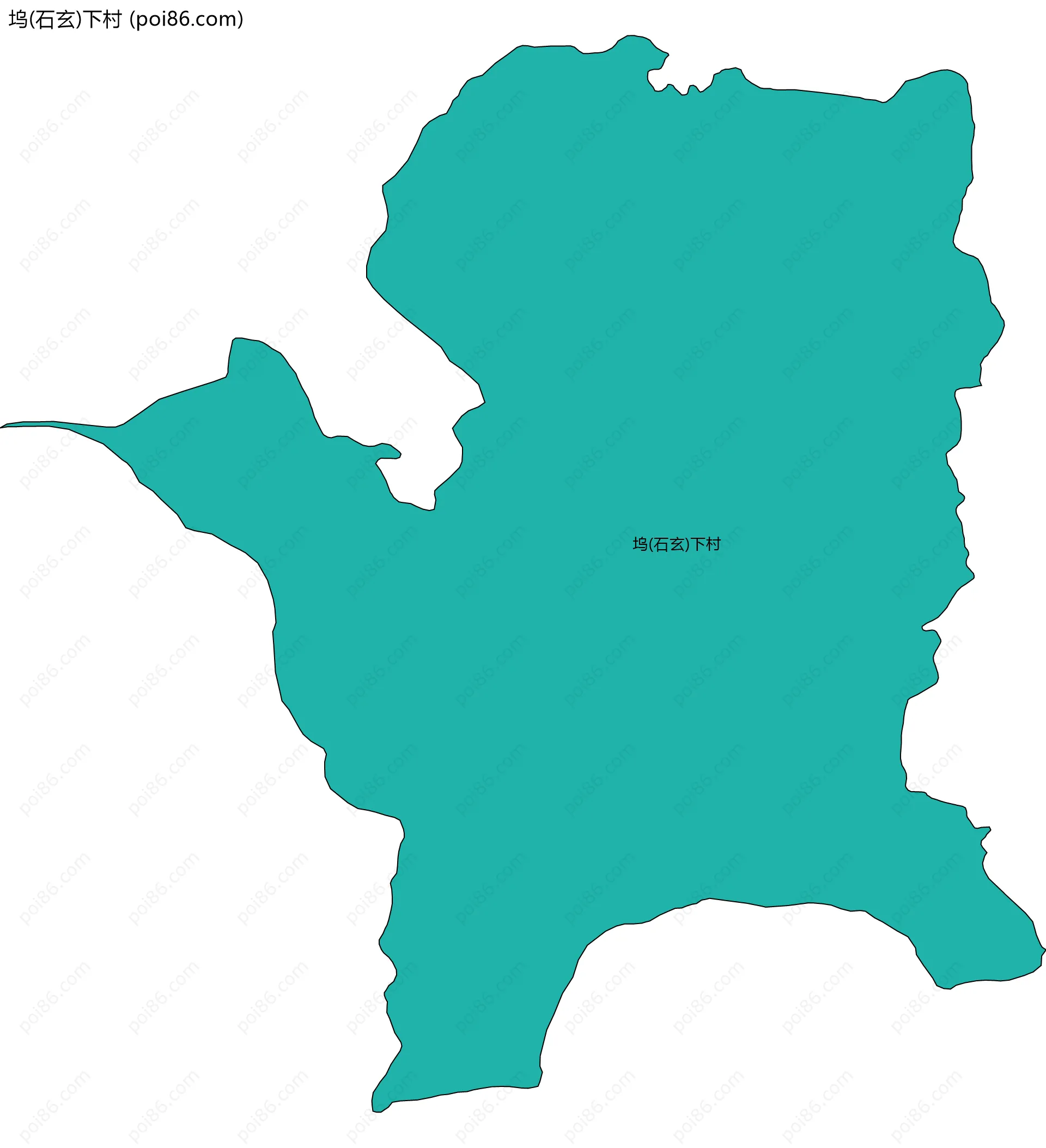坞(石玄)下村边界地图