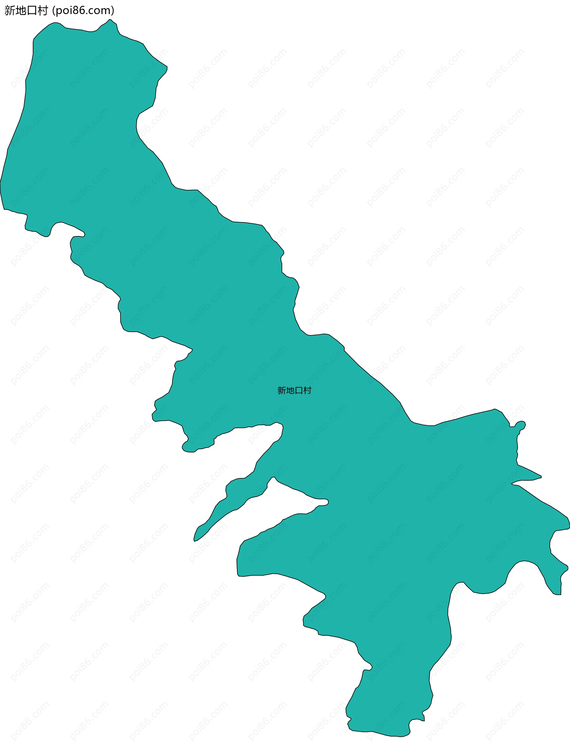 新地口村边界地图