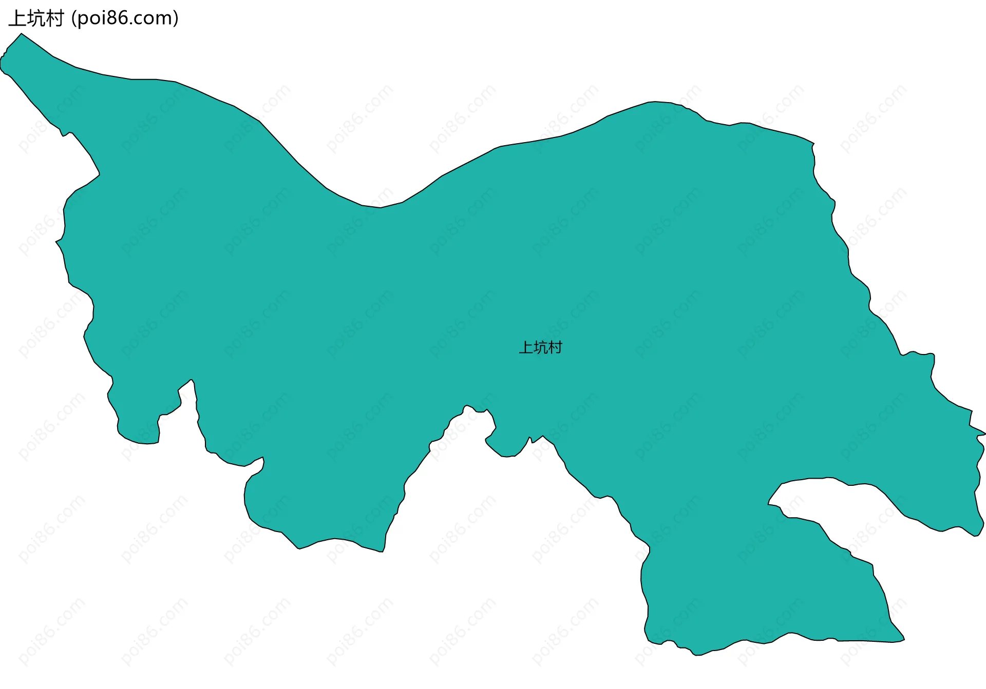 上坑村边界地图