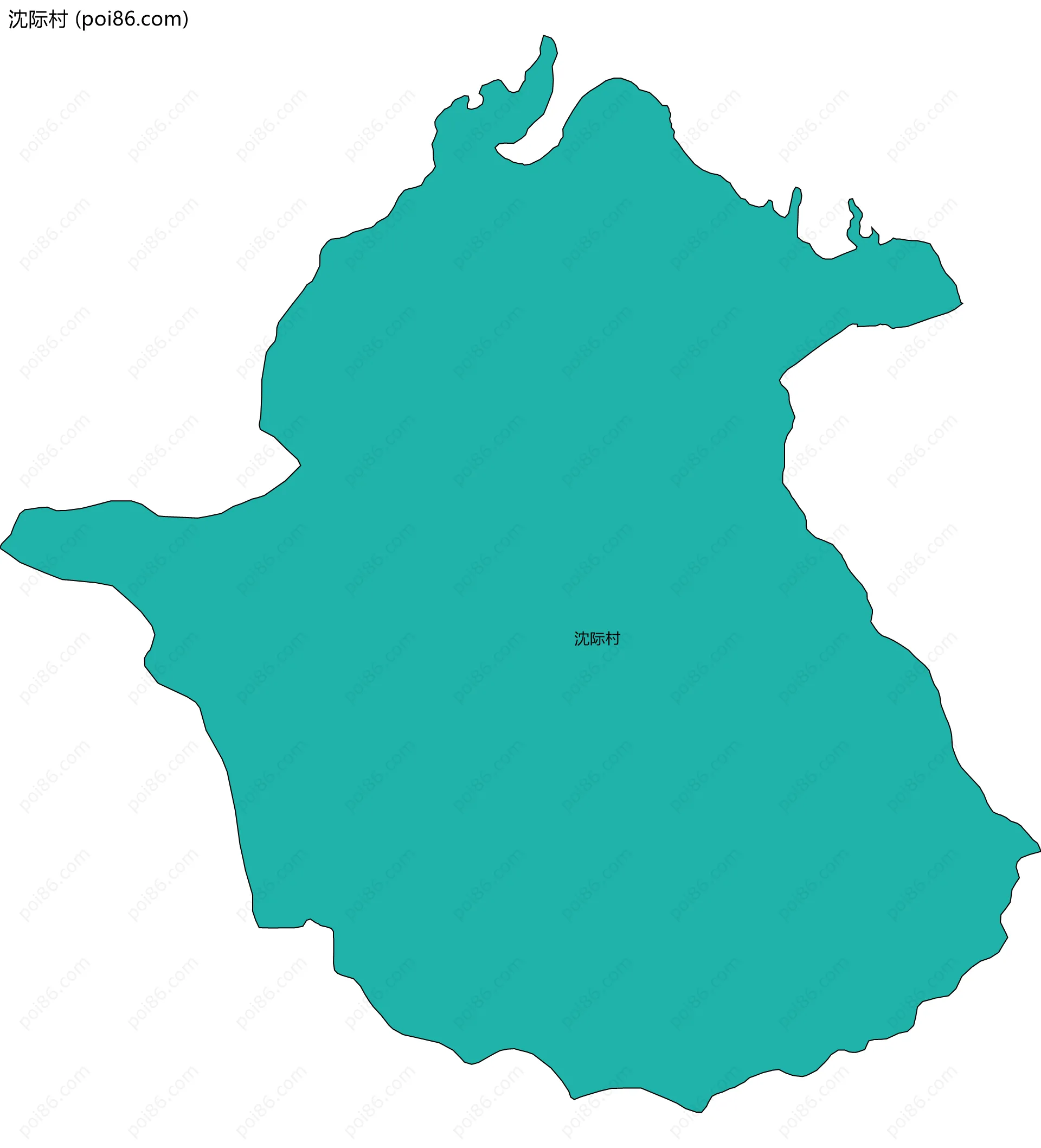 沈际村边界地图