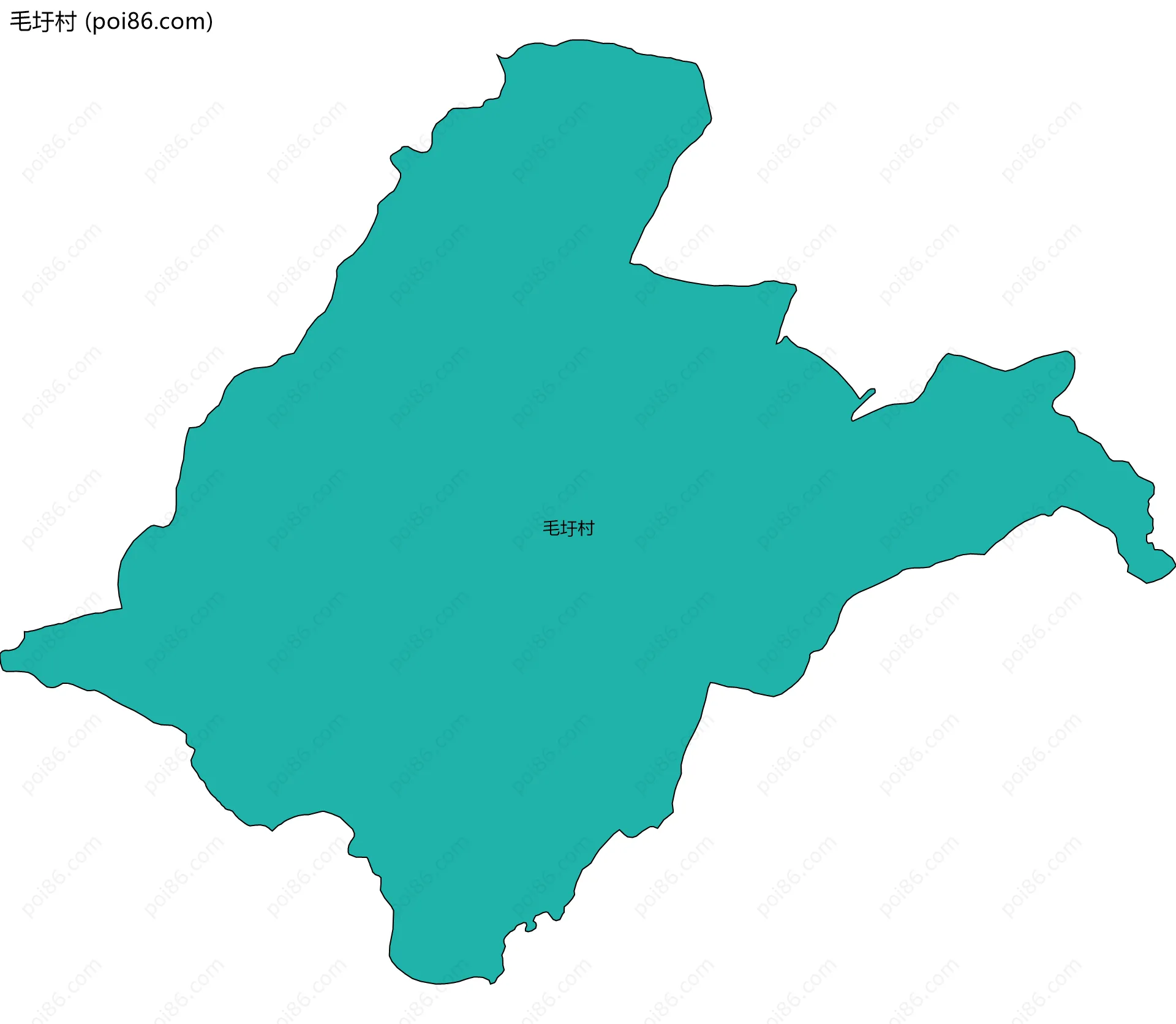 毛圩村边界地图