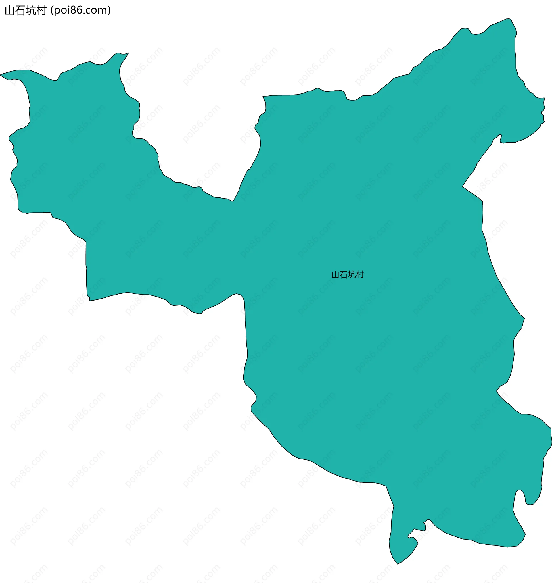 山石坑村边界地图