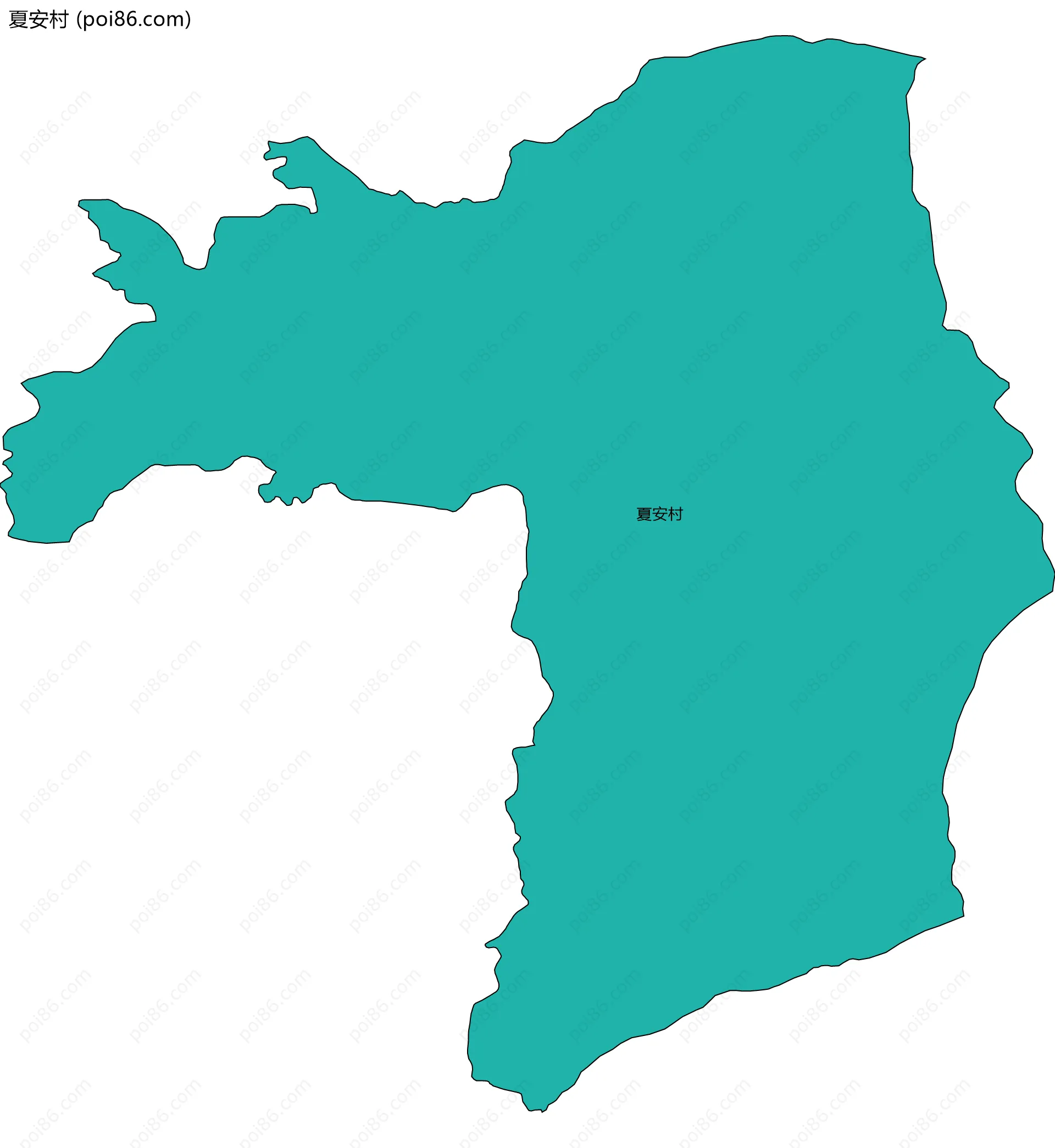 夏安村边界地图