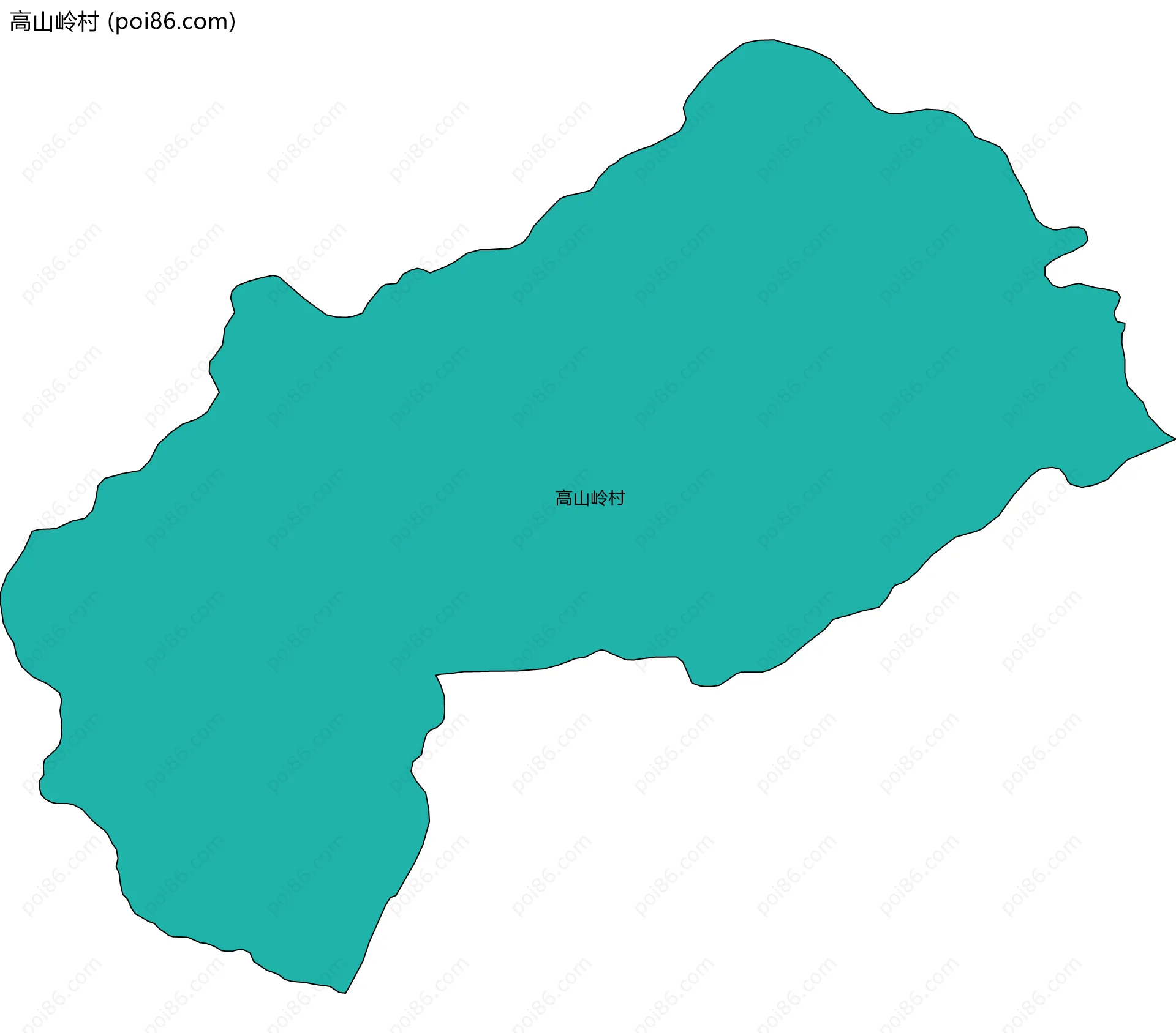 高山岭村边界地图