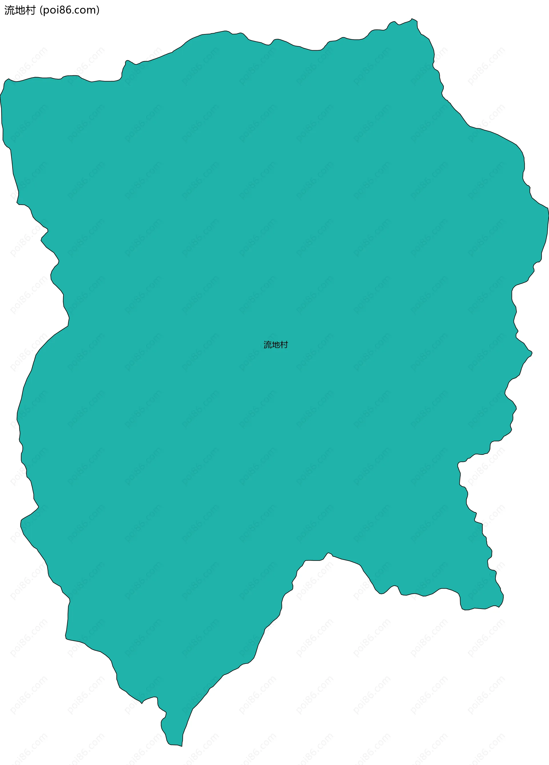 流地村边界地图